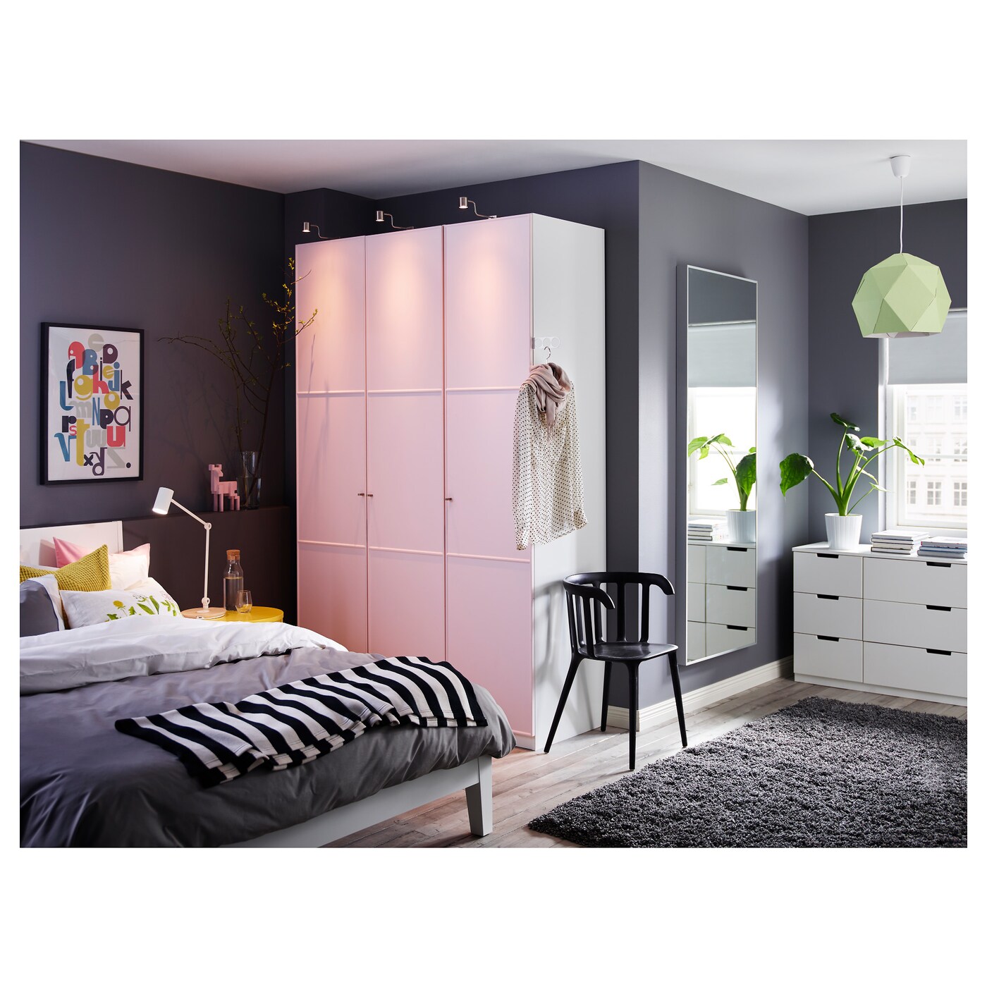 HOVET Mirror - aluminium 78x196 cm