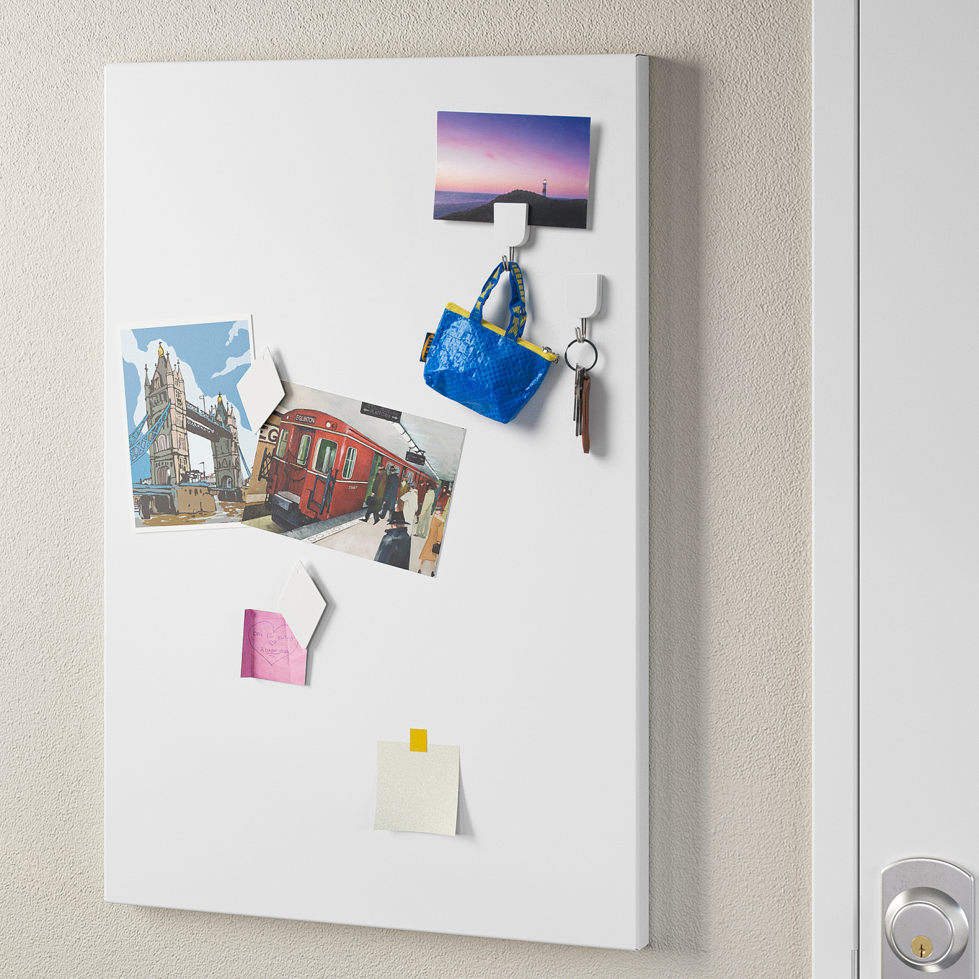 HUNDKOJA hook with magnet and card holder - IKEA