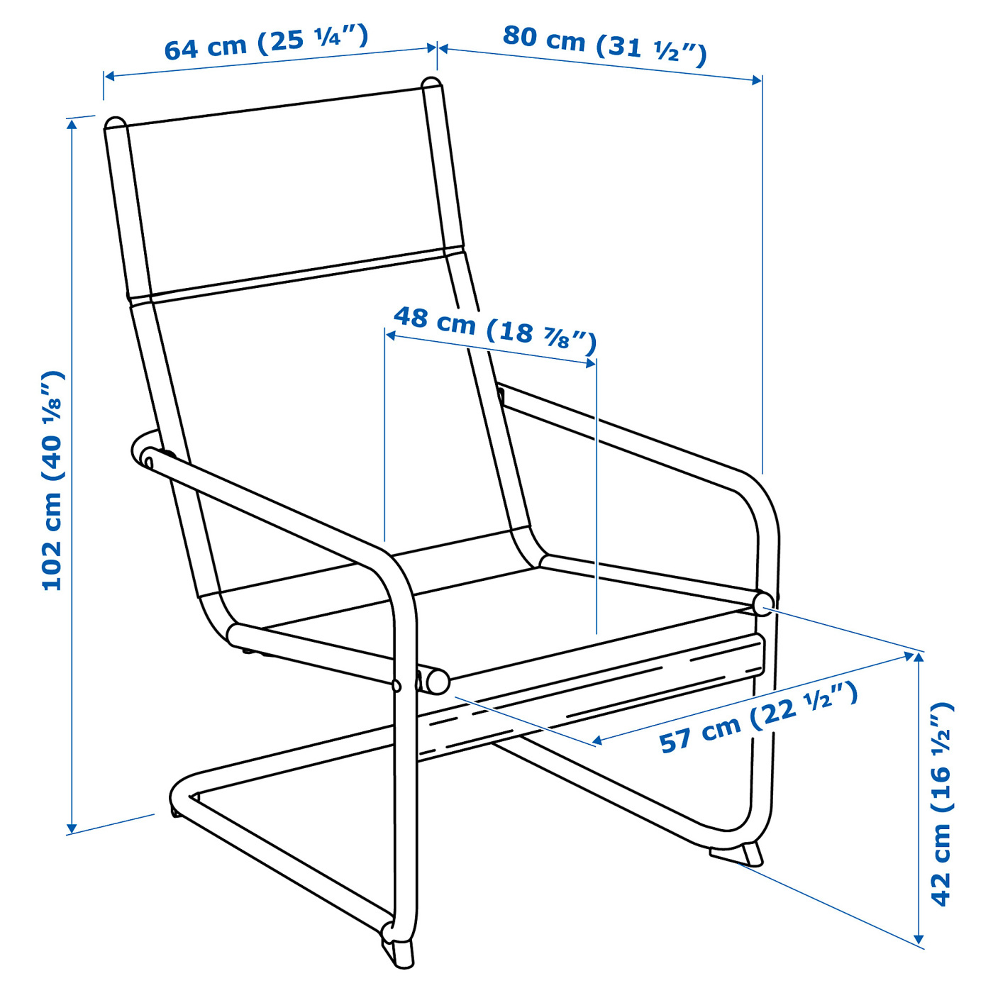 HUSARÖ armchair, outdoor dark grey - IKEA