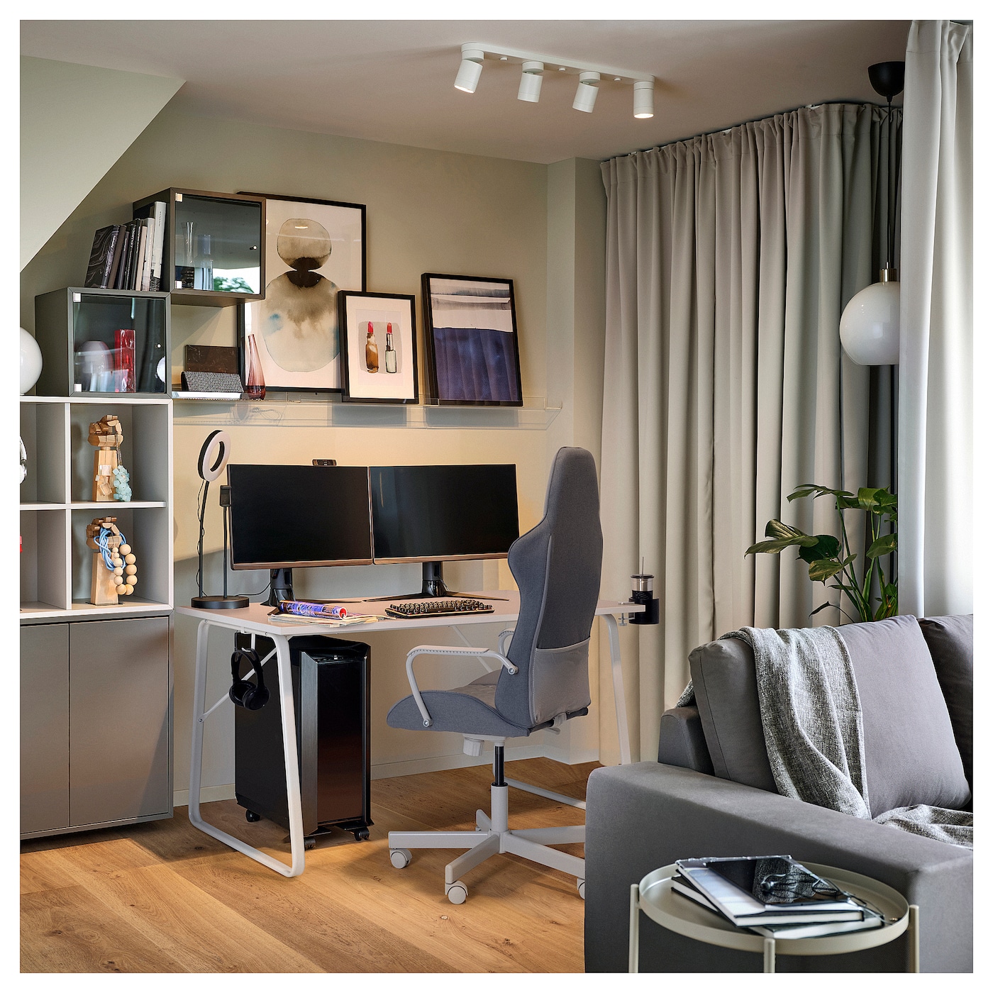 Amazon.co.jp: IKEA BEKANTコーナーデスク左座/スタンド、160x110cm、ブラックステンドアッシュ突板/ブラック :  ホーム＆キッチン