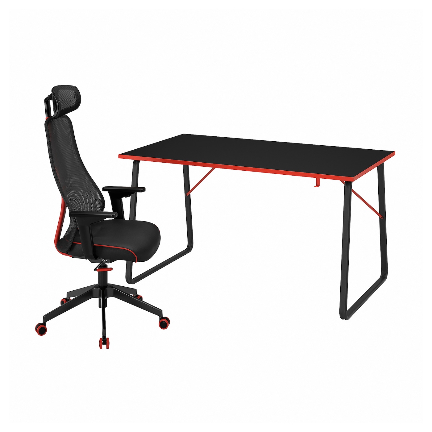 HUVUDSPELARE / MATCHSPEL gaming desk and chair black - IKEA