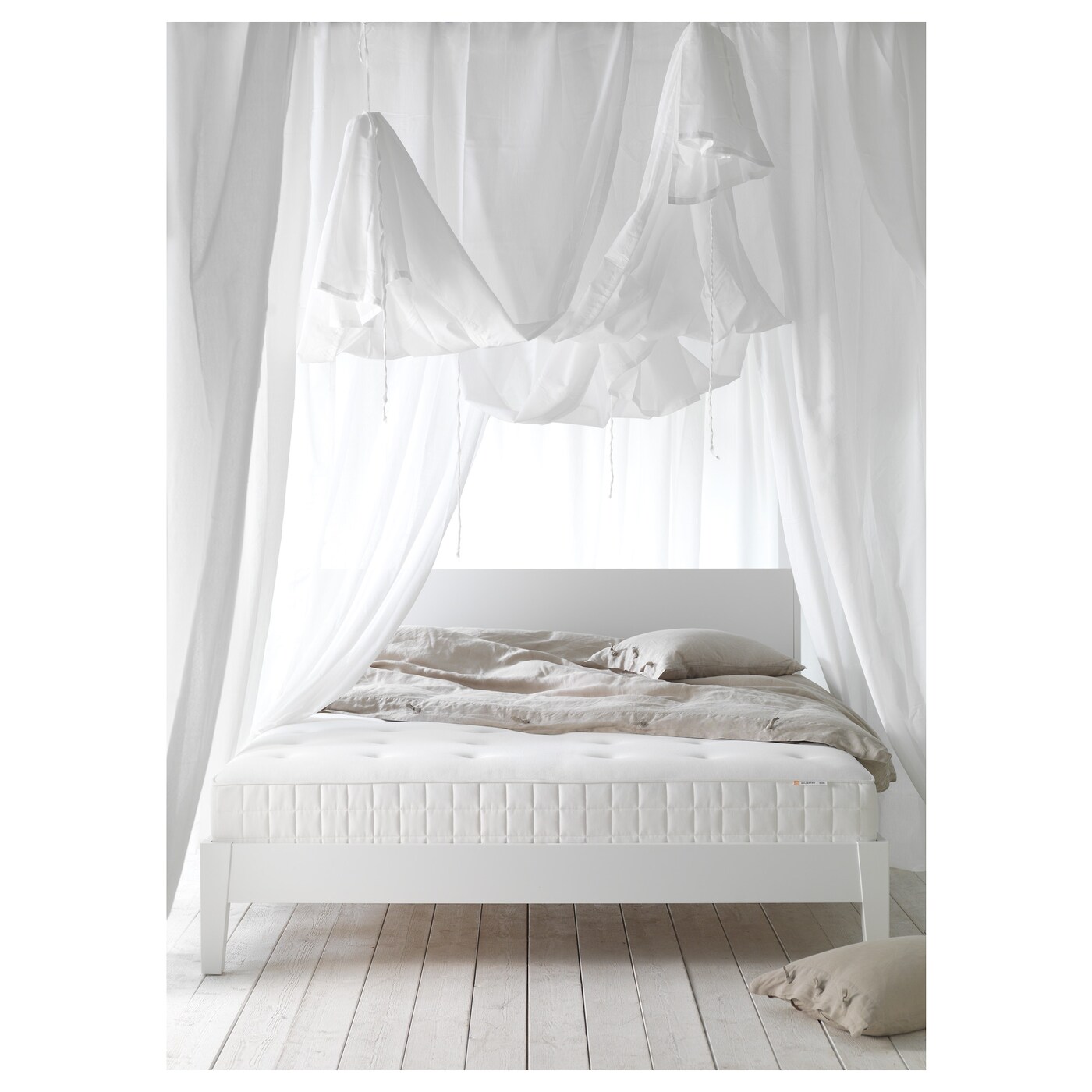 HYLLESTAD pocket sprung mattress medium firm white IKEA