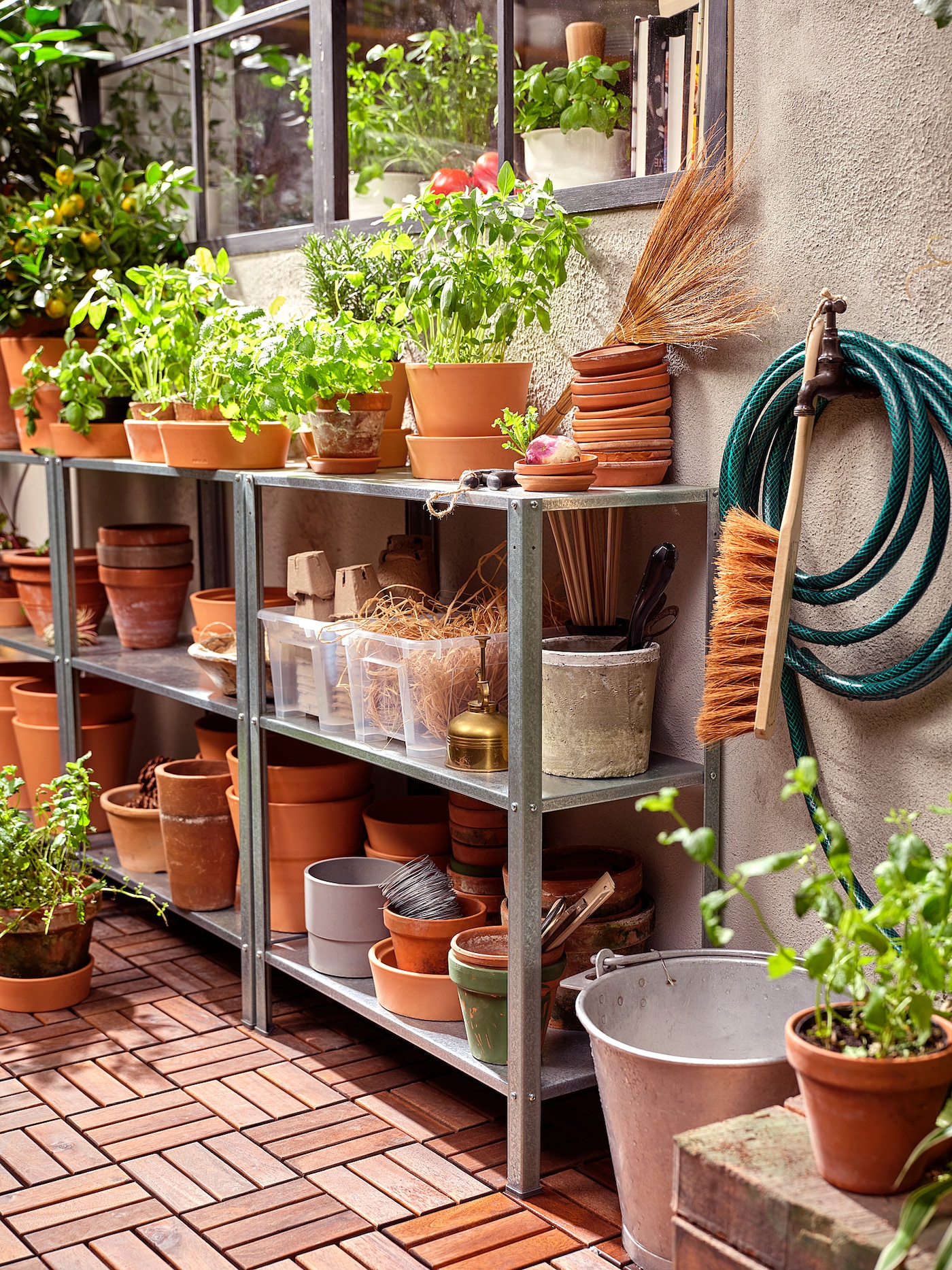 IKEA HYLLIS ×2 HYLLIS Shelf unit, indoor/outdoor galvanized - IKEA