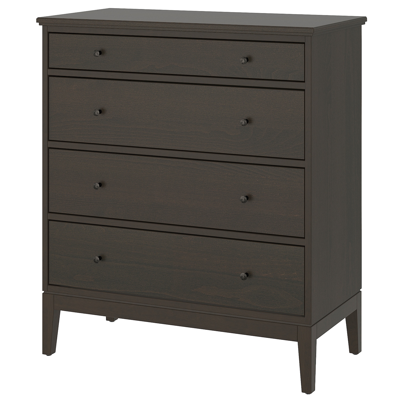 IDANÄS chest of 4 drawers dark brown stained - IKEA