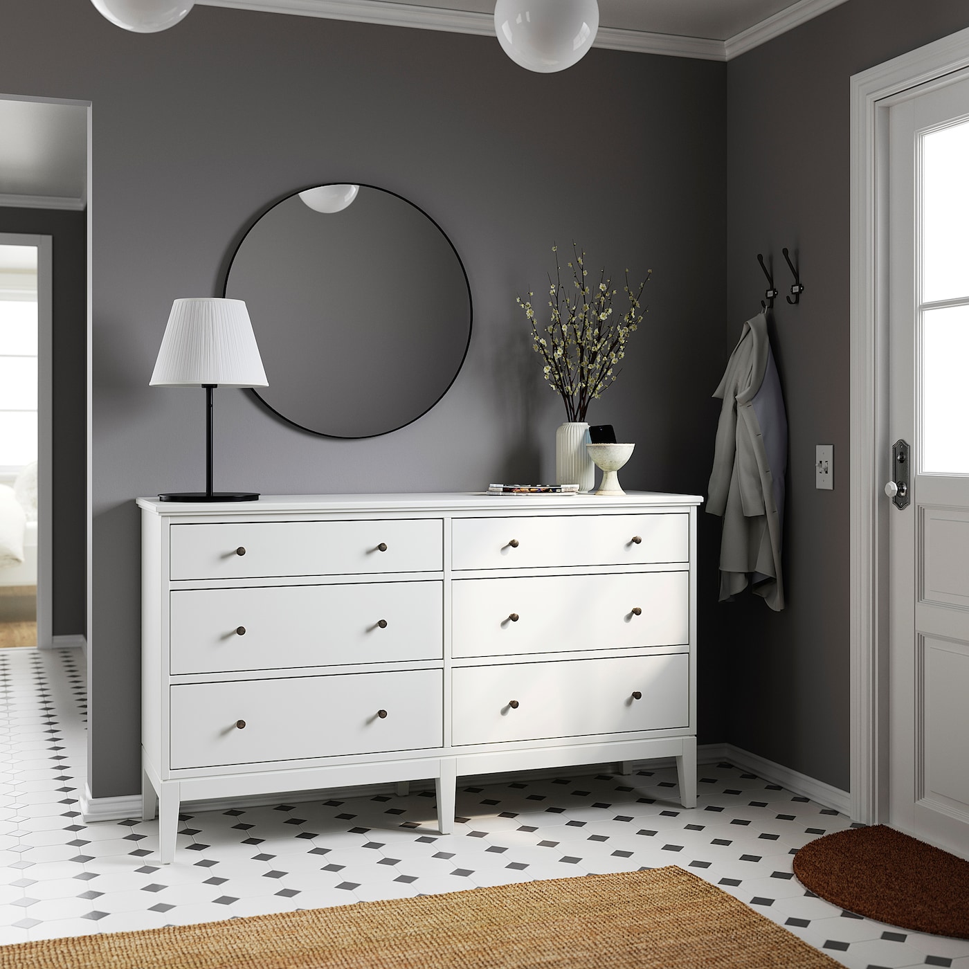 IDANÄS chest of 6 drawers white - IKEA