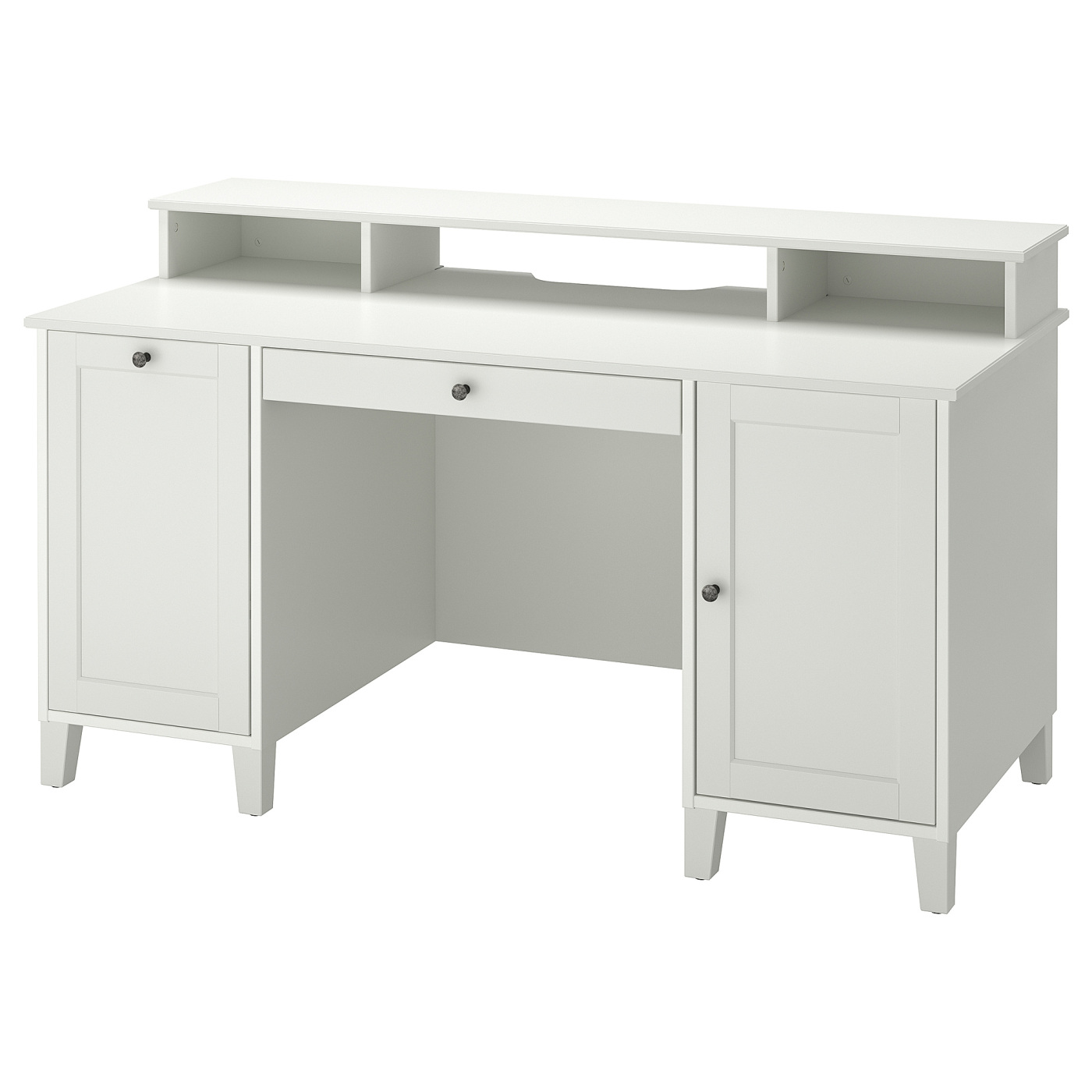 IDANÄS desk with add-on unit white - IKEA