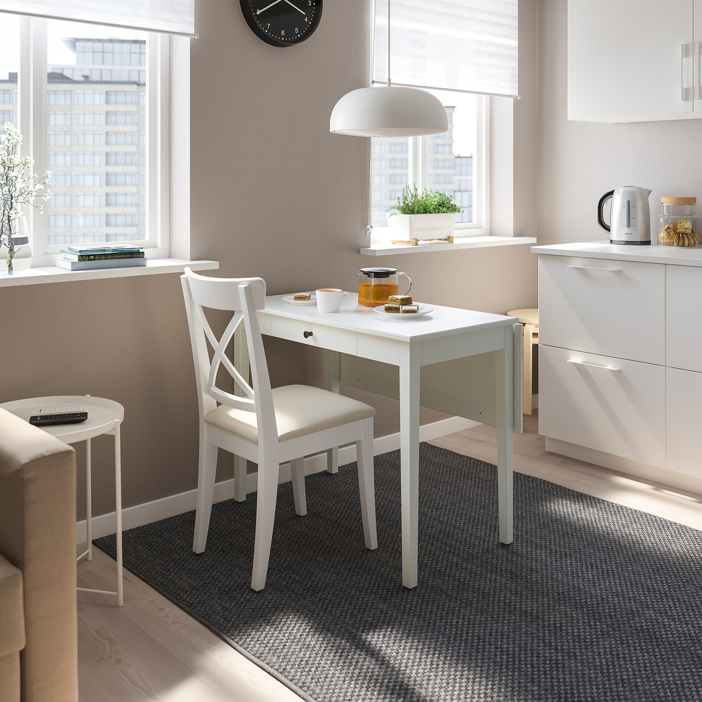 IDANÄS drop-leaf table white - IKEA