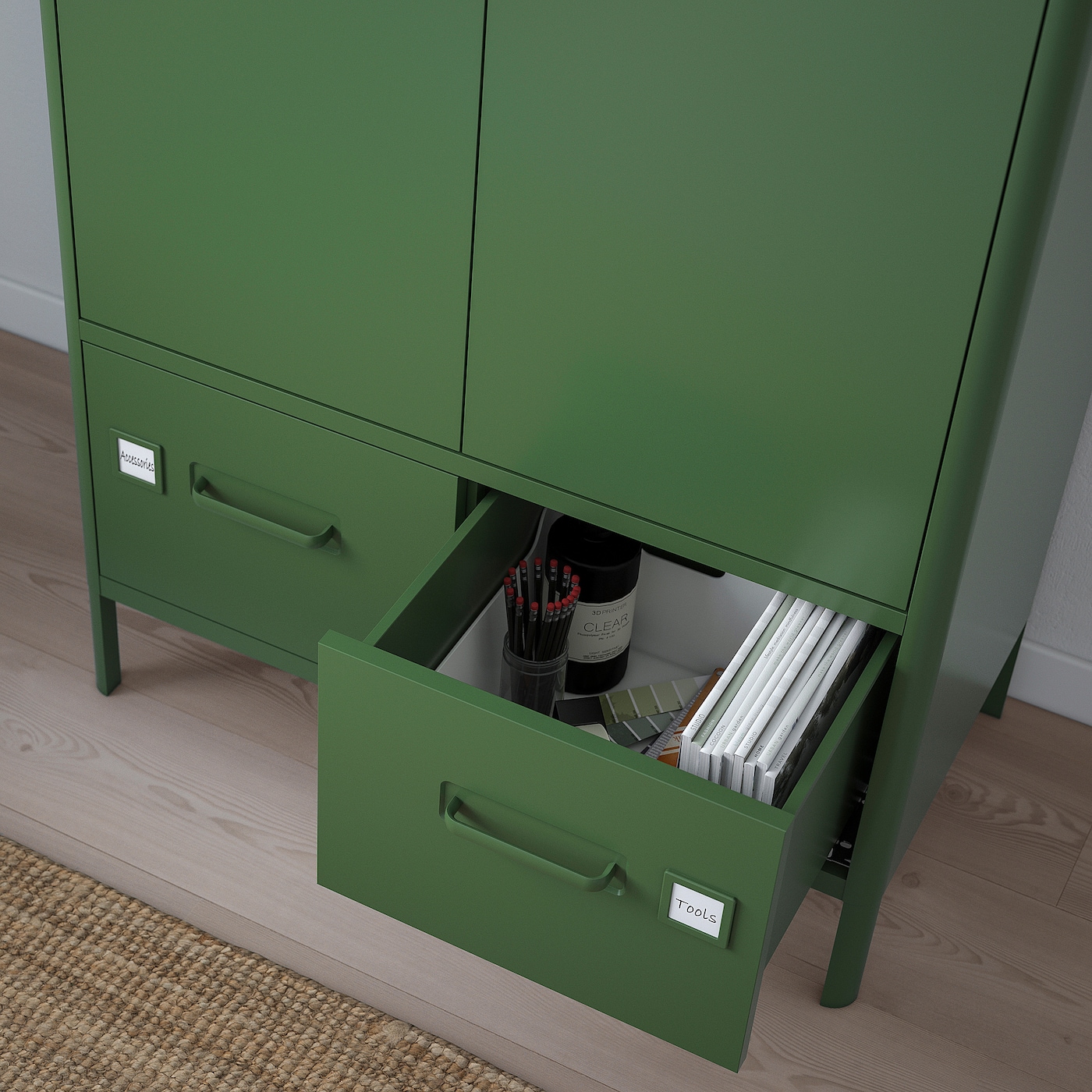 IDÅSEN cabinet with doors and drawers dark green - IKEA IDÅSEN cabinet with doors and drawers dark green - IKEA