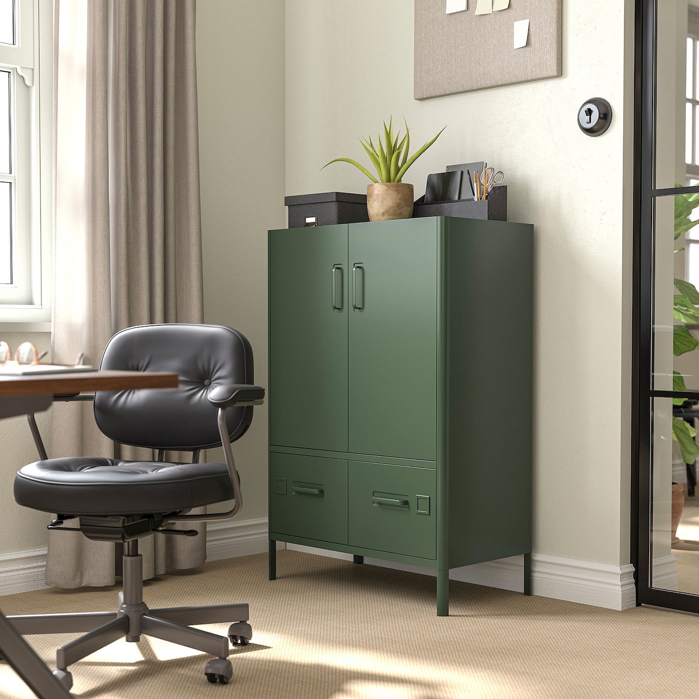 IDÅSEN cabinet with doors and drawers dark green - IKEA IDÅSEN cabinet with doors and drawers dark green - IKEA
