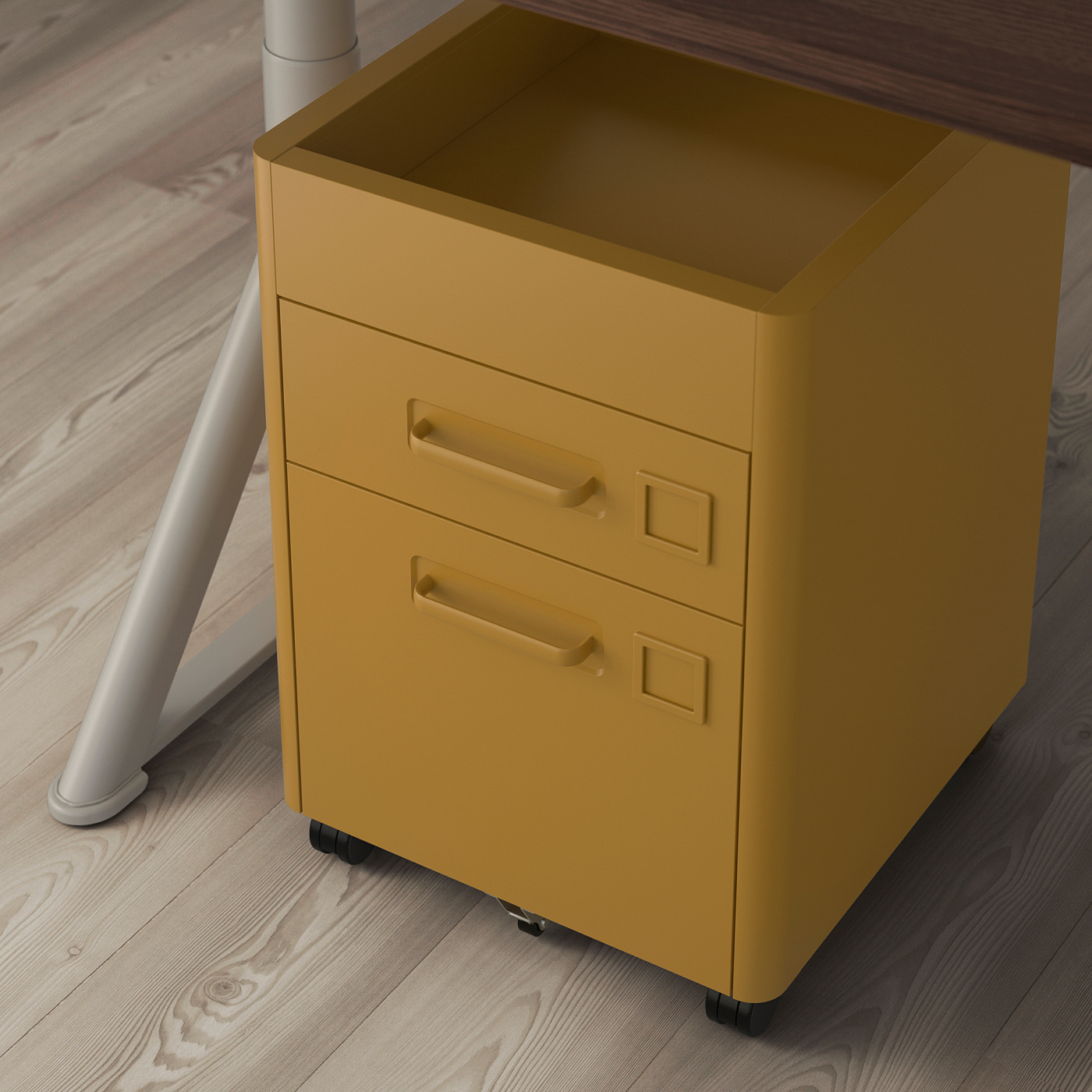IKEA IDÅSEN イドーセン　シェルフ　オープンラック　ミッドセンチュリー IDÅSEN cabinet with doors and drawers, dark gray, 311/2x181/2x467