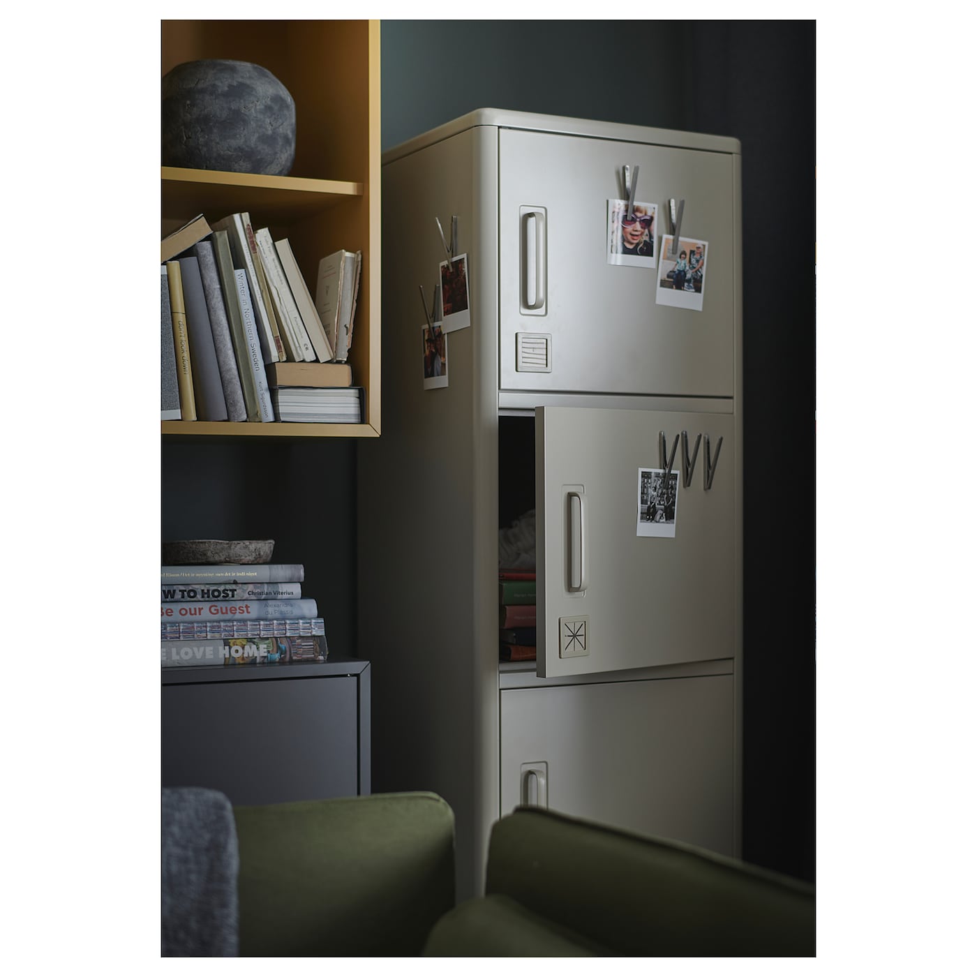 IDÅSEN high cabinet with drawer and doors beige - IKEA
