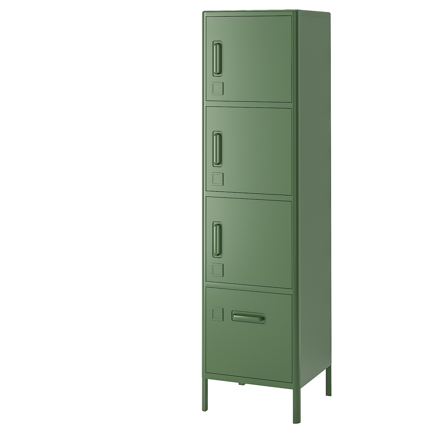 IDÅSEN high cabinet with drawer and doors dark green - IKEA