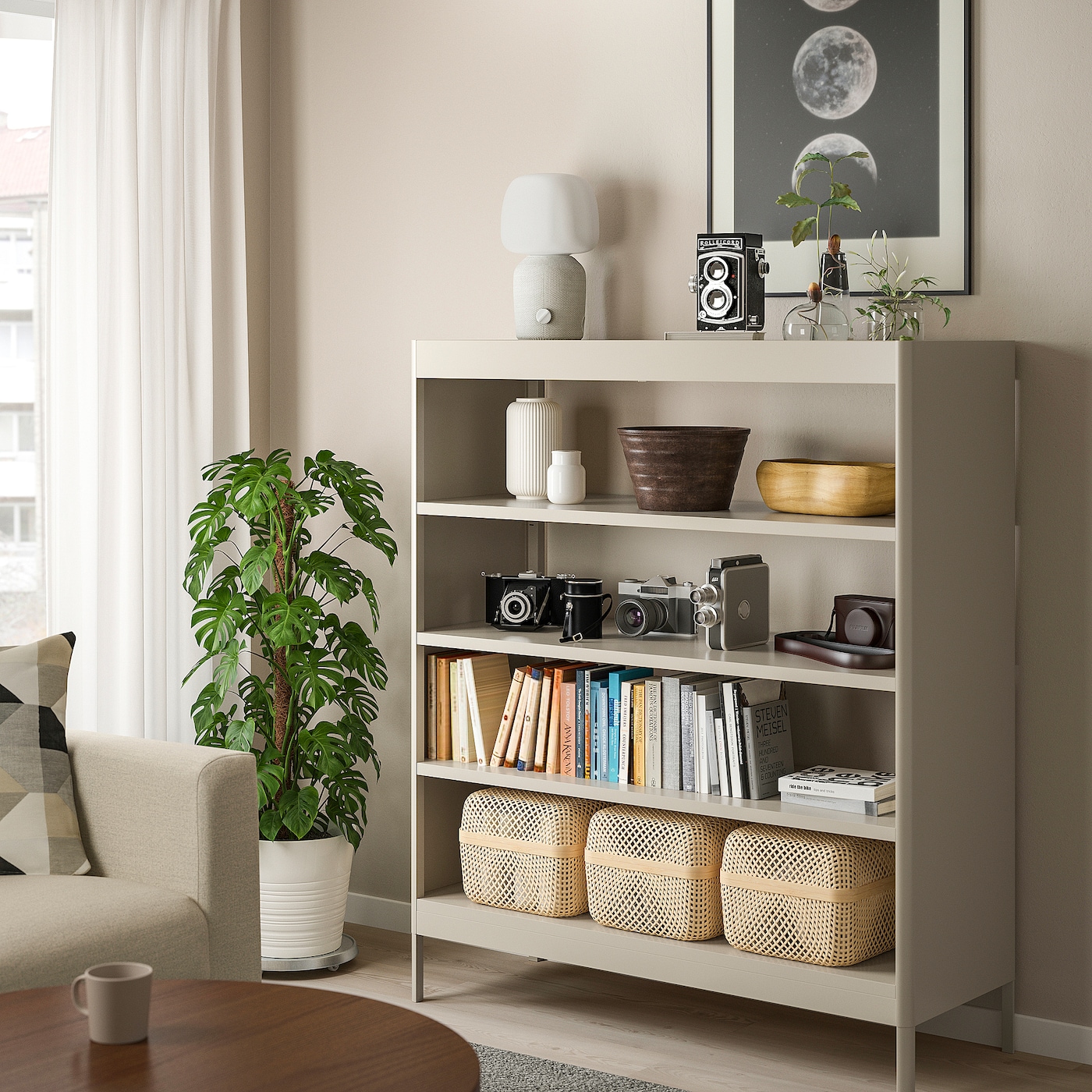 IDÅSEN shelving unit beige - IKEA