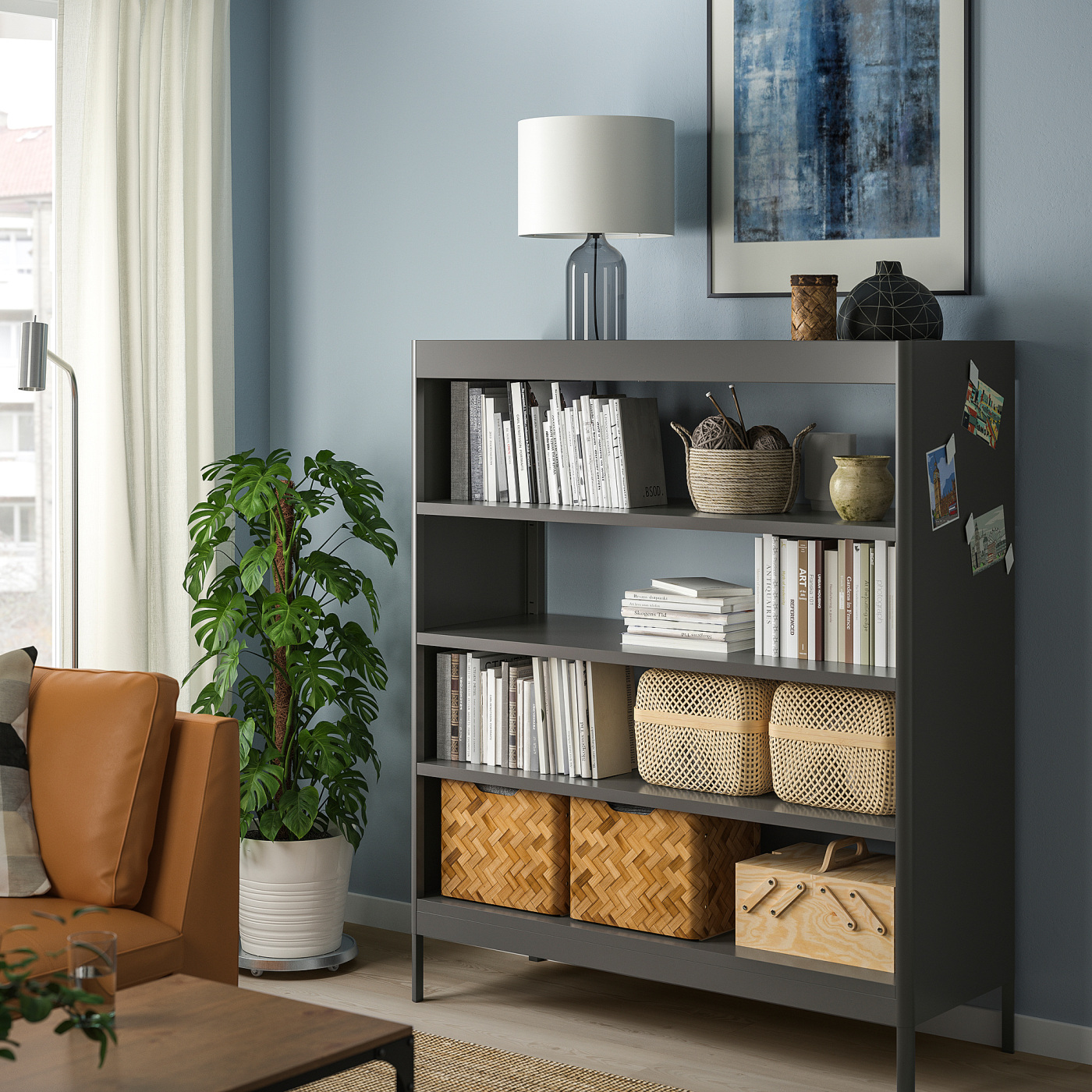 IDÅSEN shelving unit dark grey - IKEA