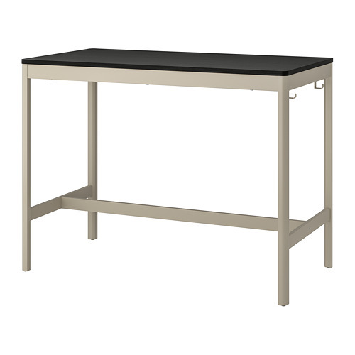 IDÅSEN table black/dark grey - IKEA