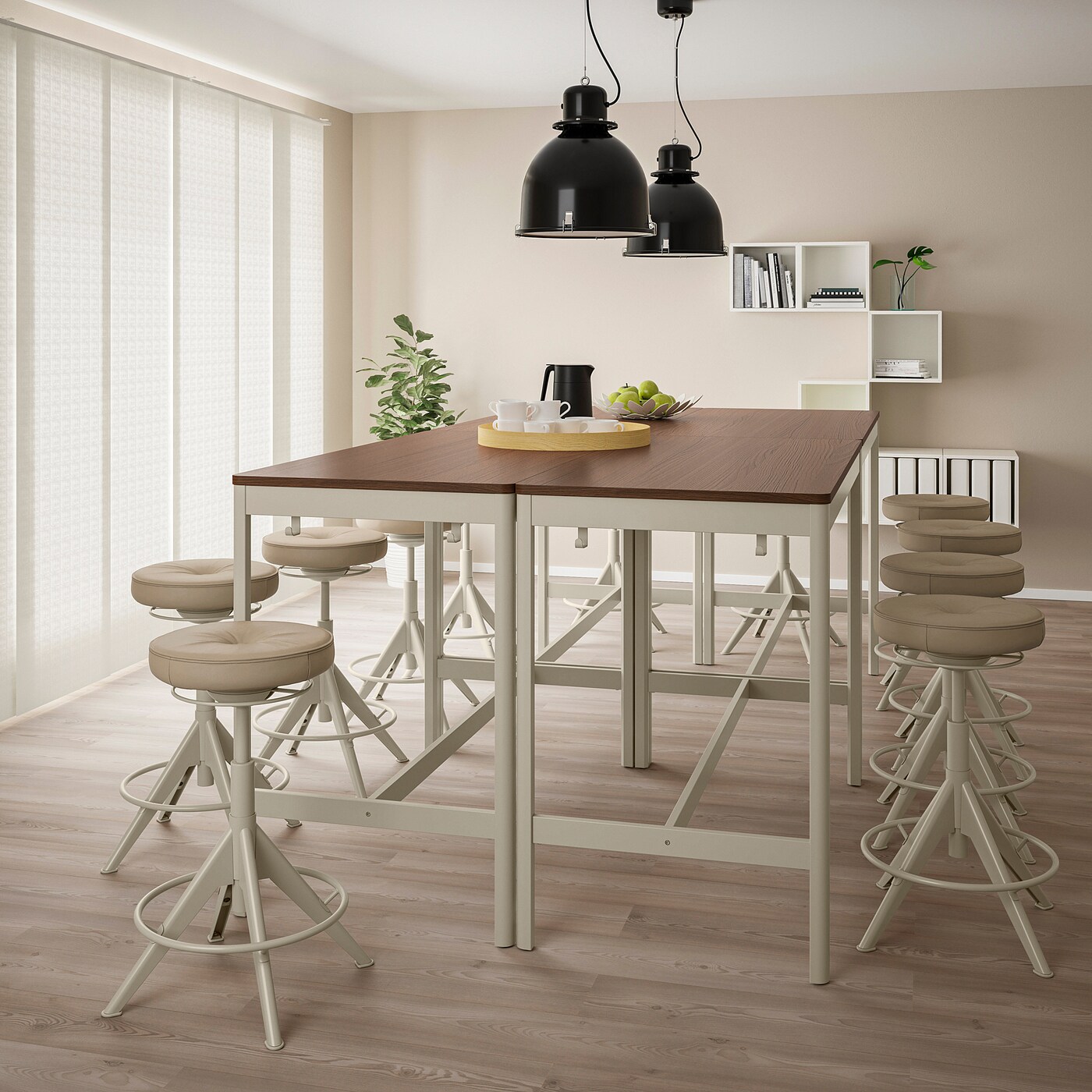 IDÅSEN table brown/beige - IKEA