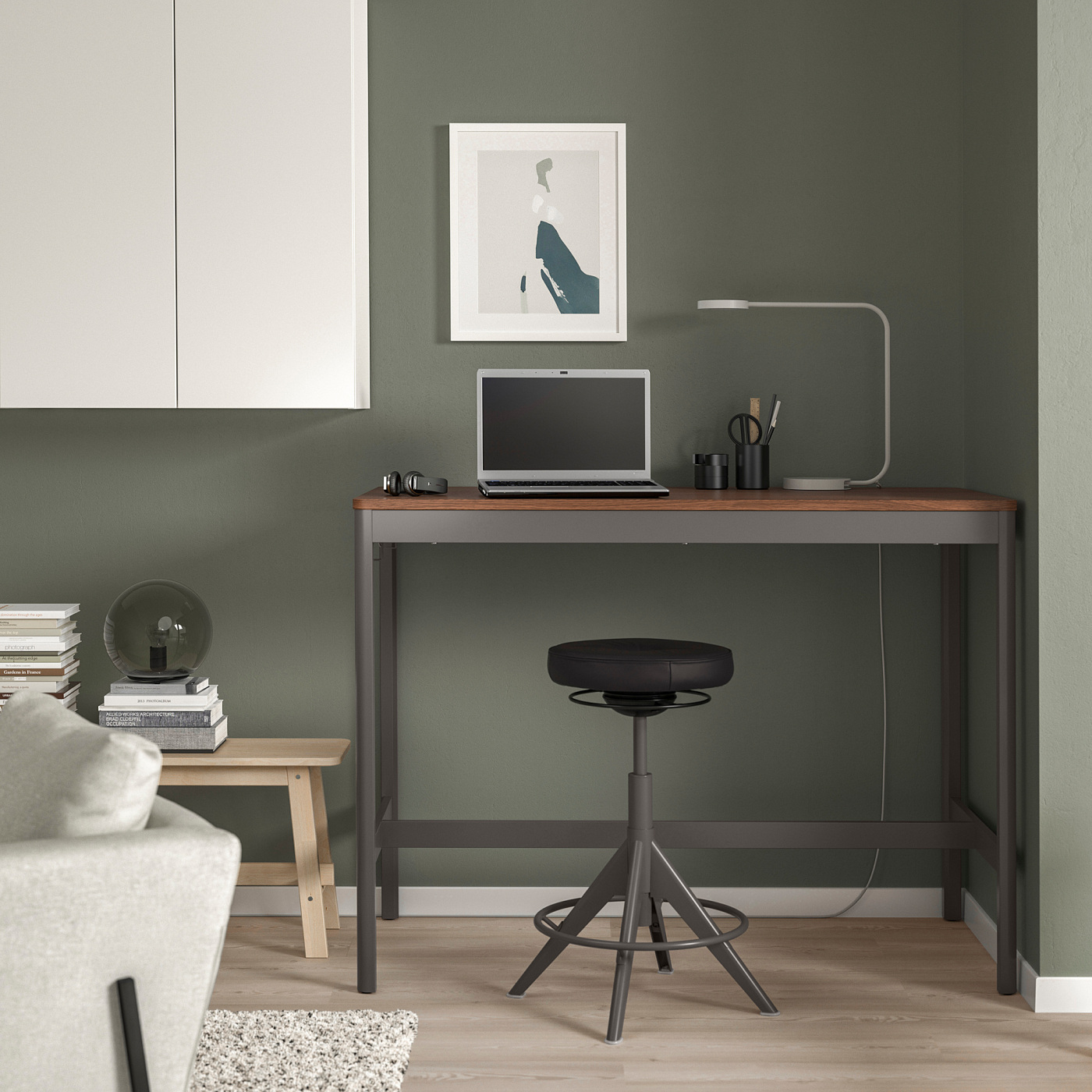 IDÅSEN table brown/dark grey - IKEA
