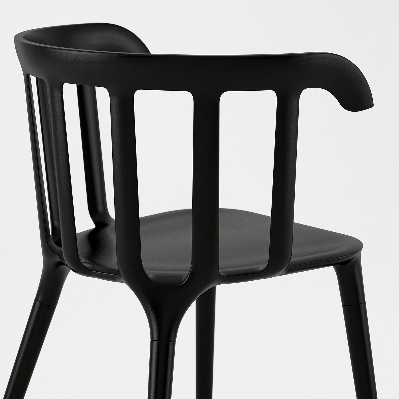 IKEA チェア アームレスト付き ブラック PS 2012 IKEA PS 2012 chair with armrests black - IKEA
