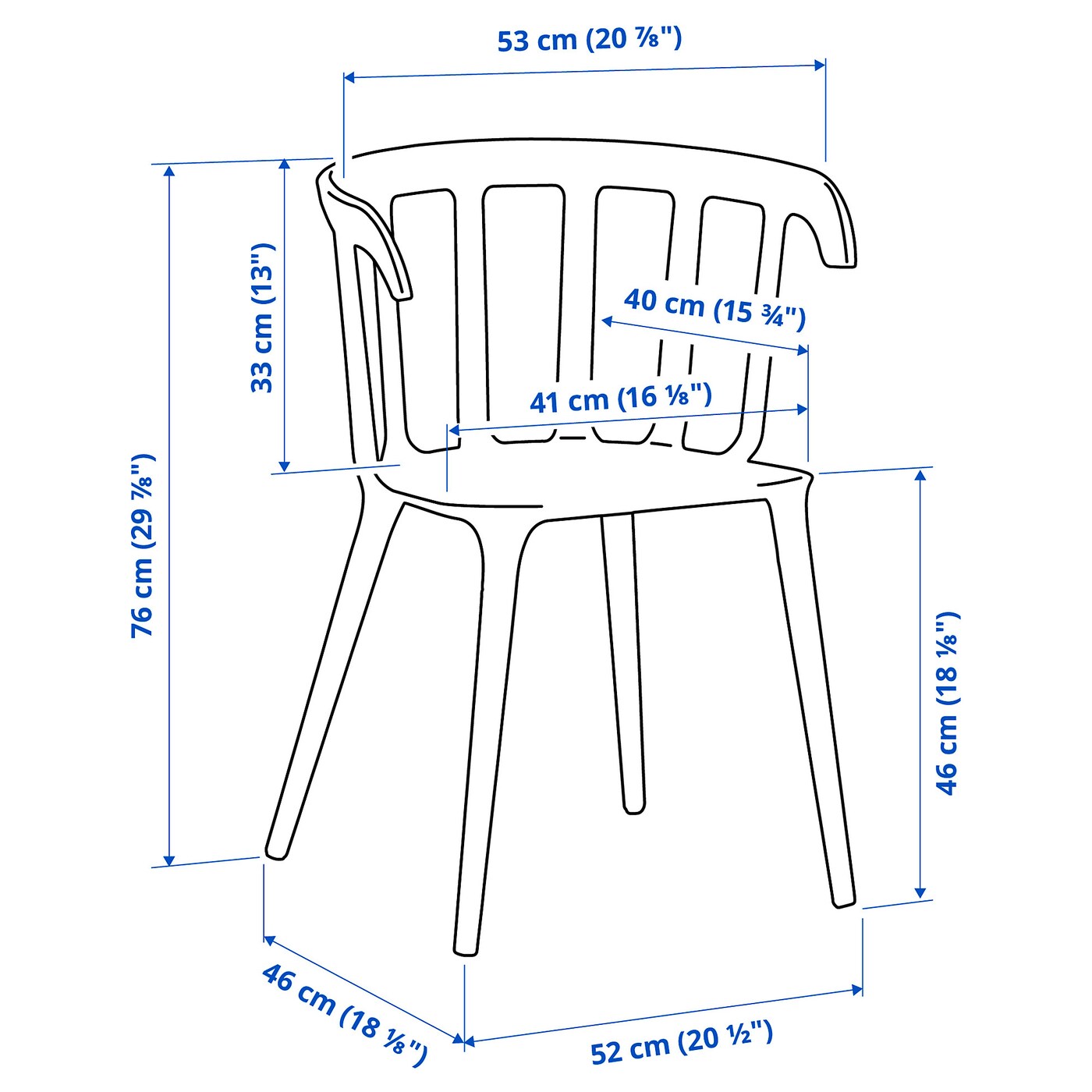 IKEA PS 2012 chair with armrests black - IKEA