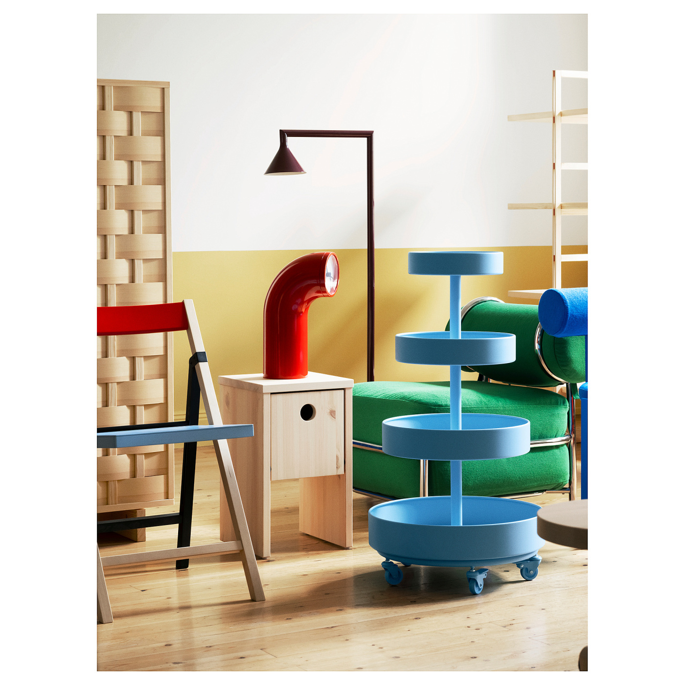 IKEA PS 2026 bedside table pine/with flip-down door - IKEA
