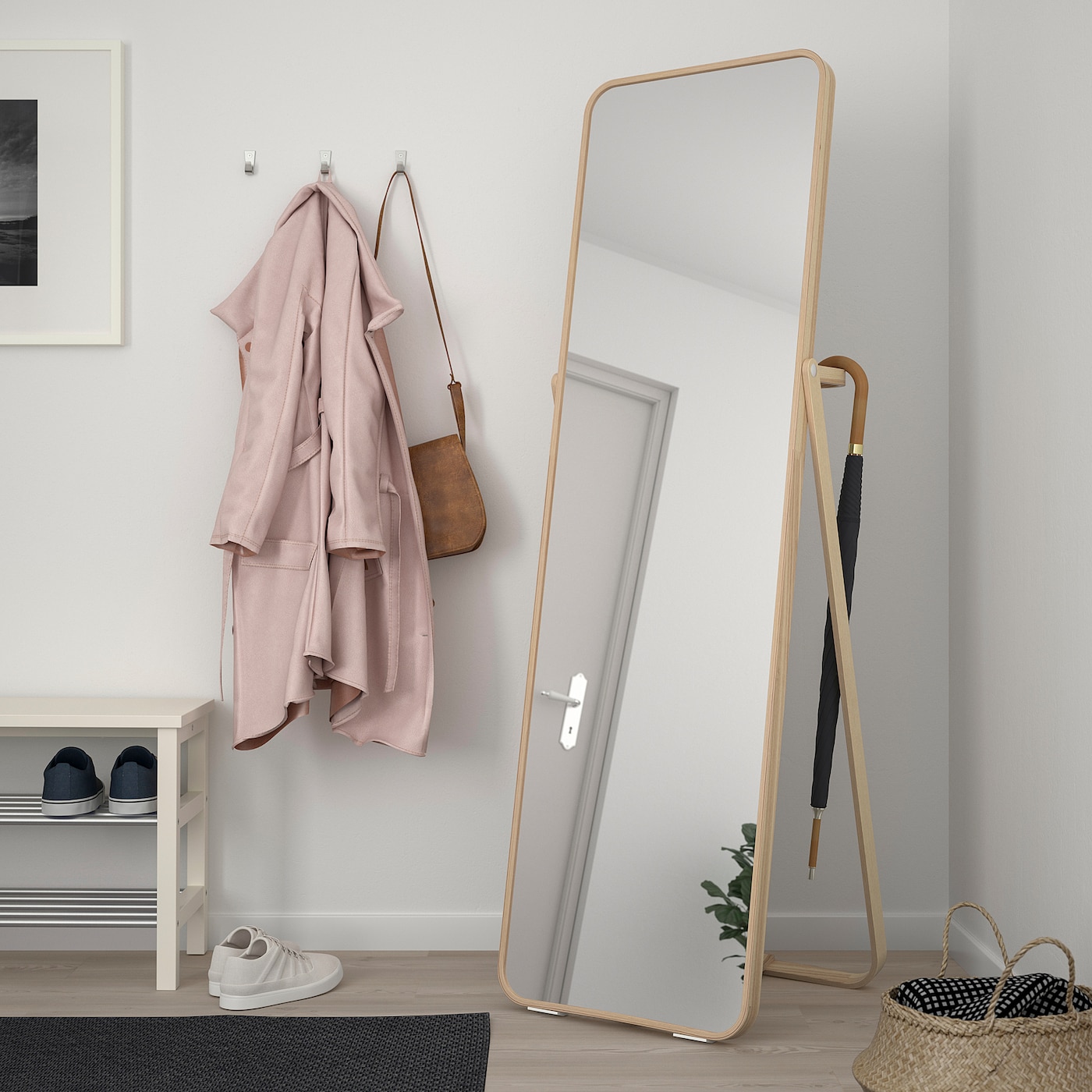 IKORNNES standing mirror ash - IKEA IKORNNES standing mirror ash - IKEA