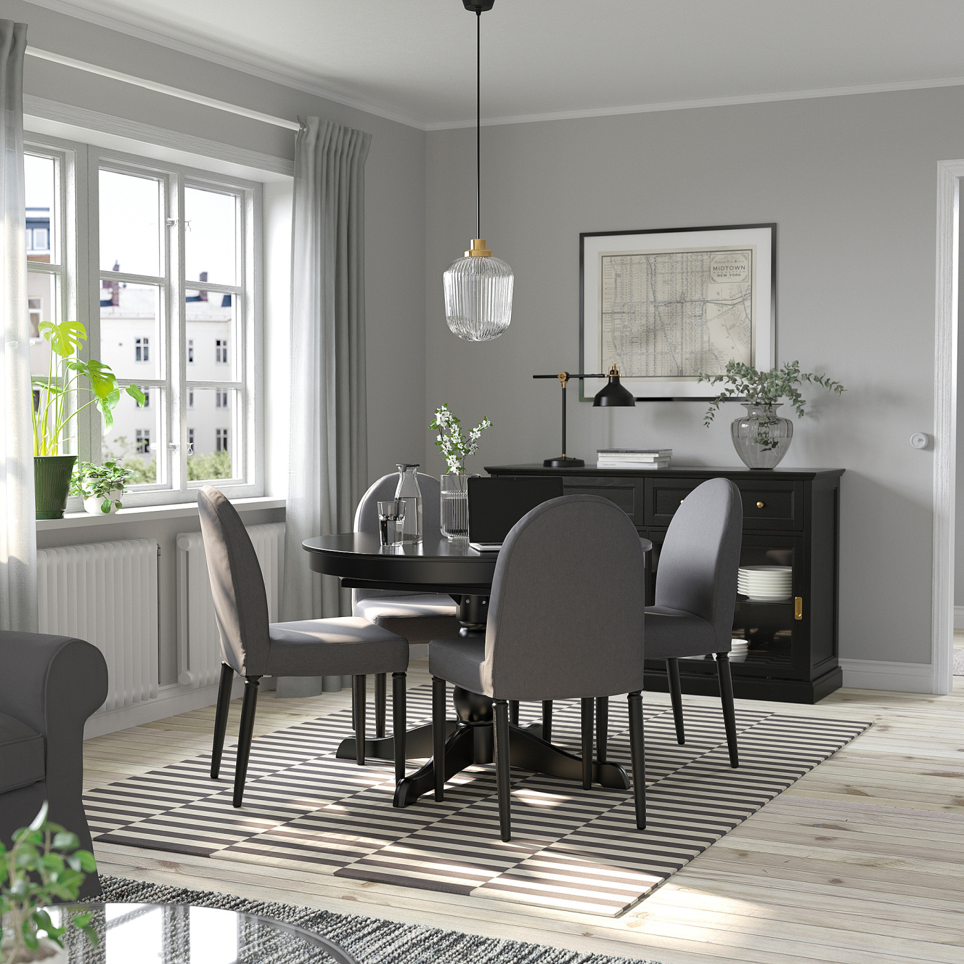 Table Extensible IKEA INGATORP – 110/155 Cm, Noir, Neuve Sous Emballage