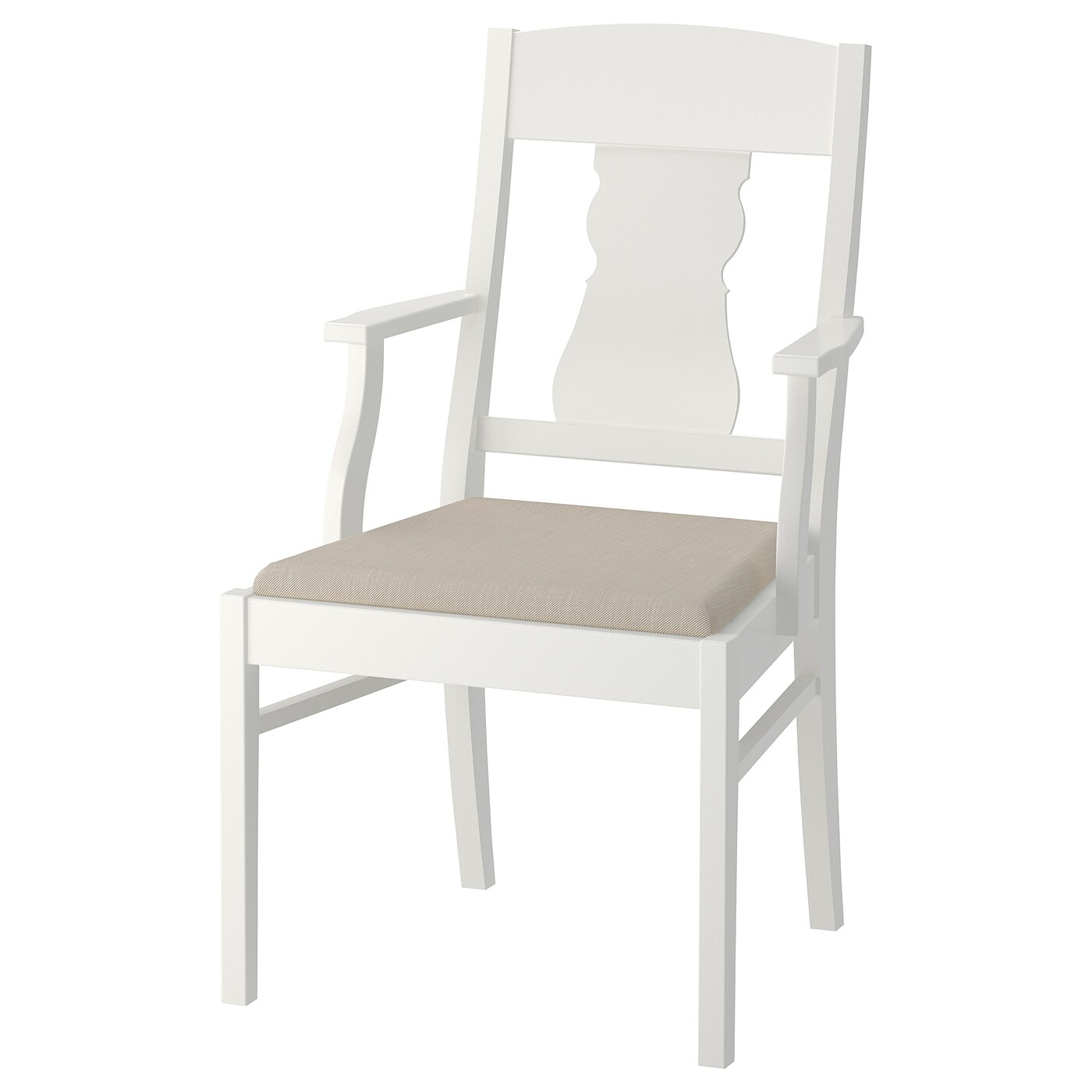 INGATORP / INGOLF table and 4 chairs white/Nordvalla beige - IKEA