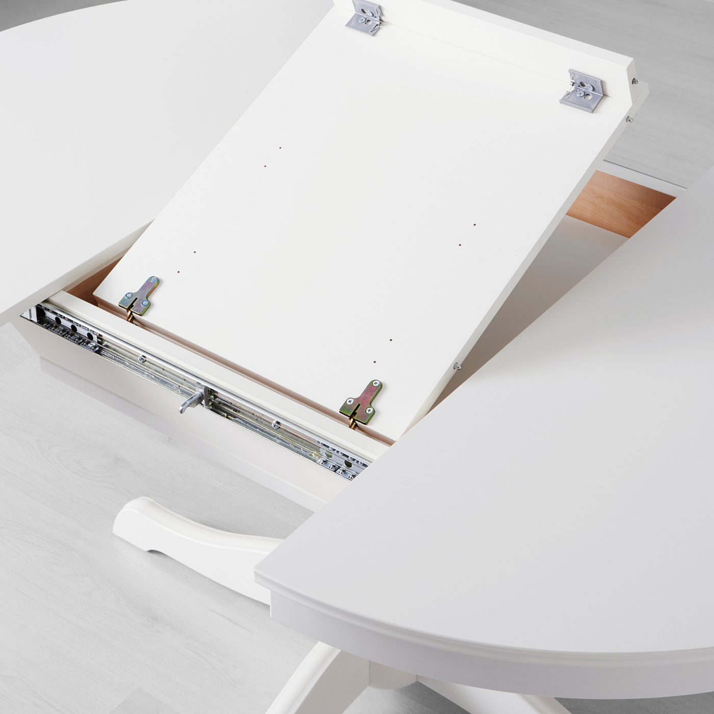 INGATORP / INGOLF table and 4 chairs white/Nordvalla beige - IKEA