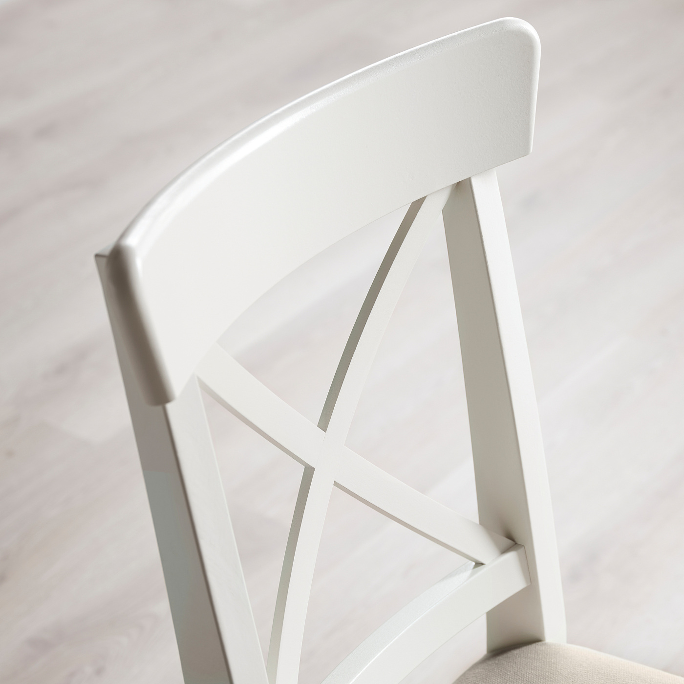 INGATORP / INGOLF table and 6 chairs white white/Hallarp beige - IKEA