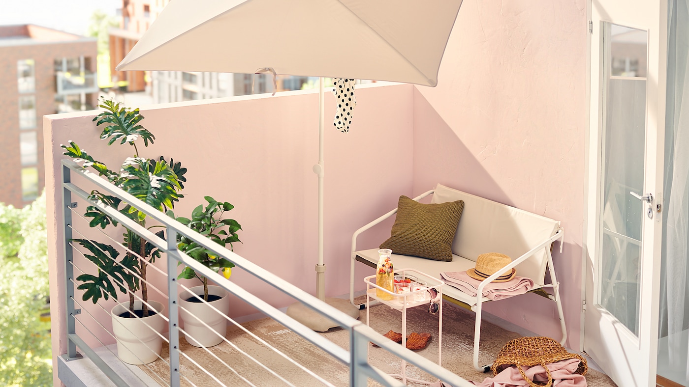 IKEA ベンチ　屋外　ソファ　イングマルソー 二人掛け　INGMARSÖ INGMARSÖ 2-seat sofa, in/outdoor white green/beige - IKEA