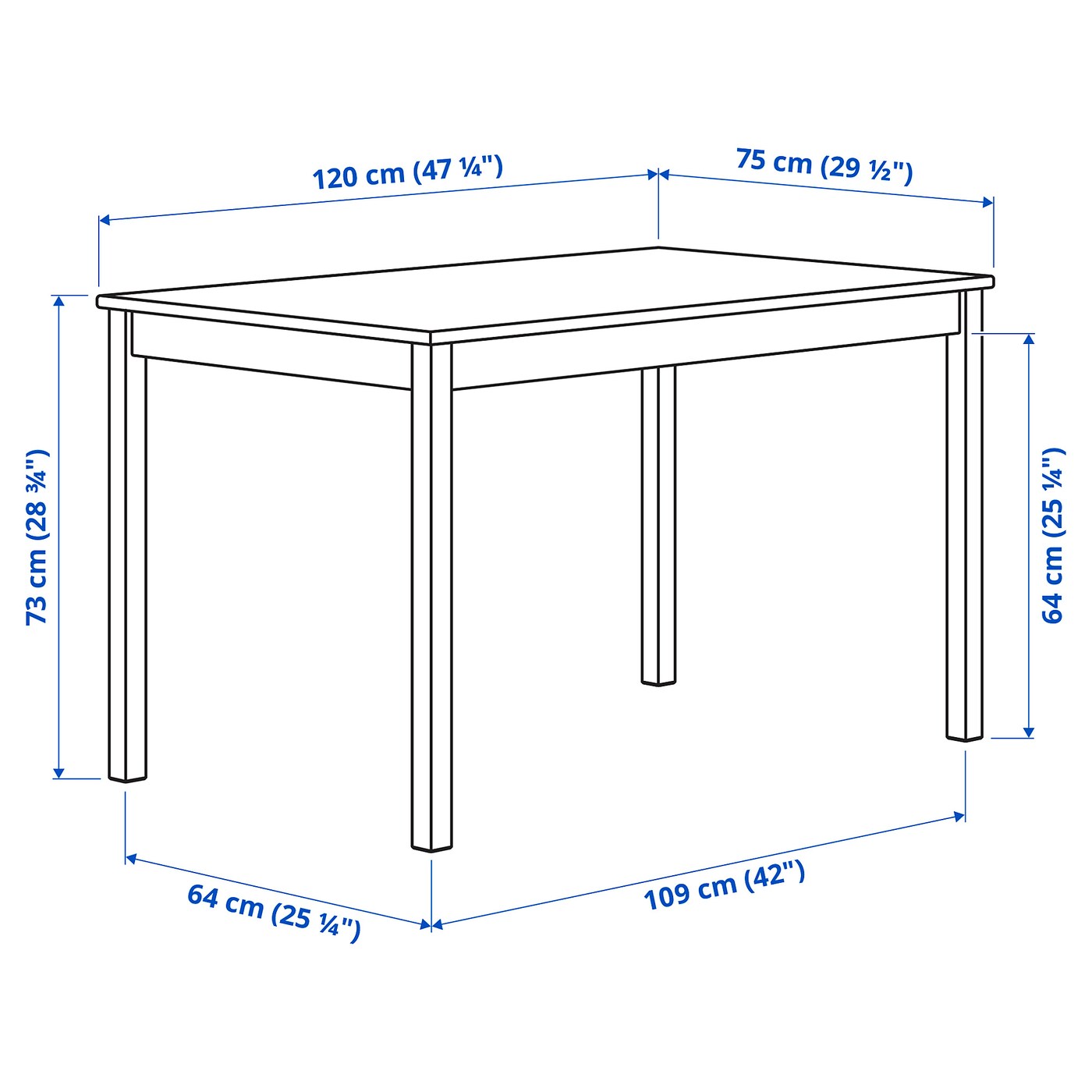 テーブル・机 IKEA INGO 120x75cm INGO インゴー / IVAR イーヴァル テーブル＆チェア4脚, パイン