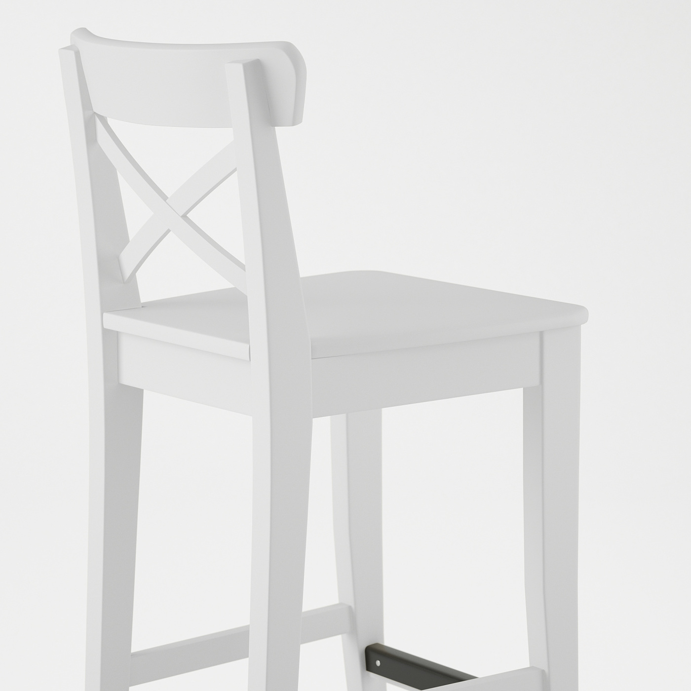 INGOLF bar stool with backrest white - IKEA