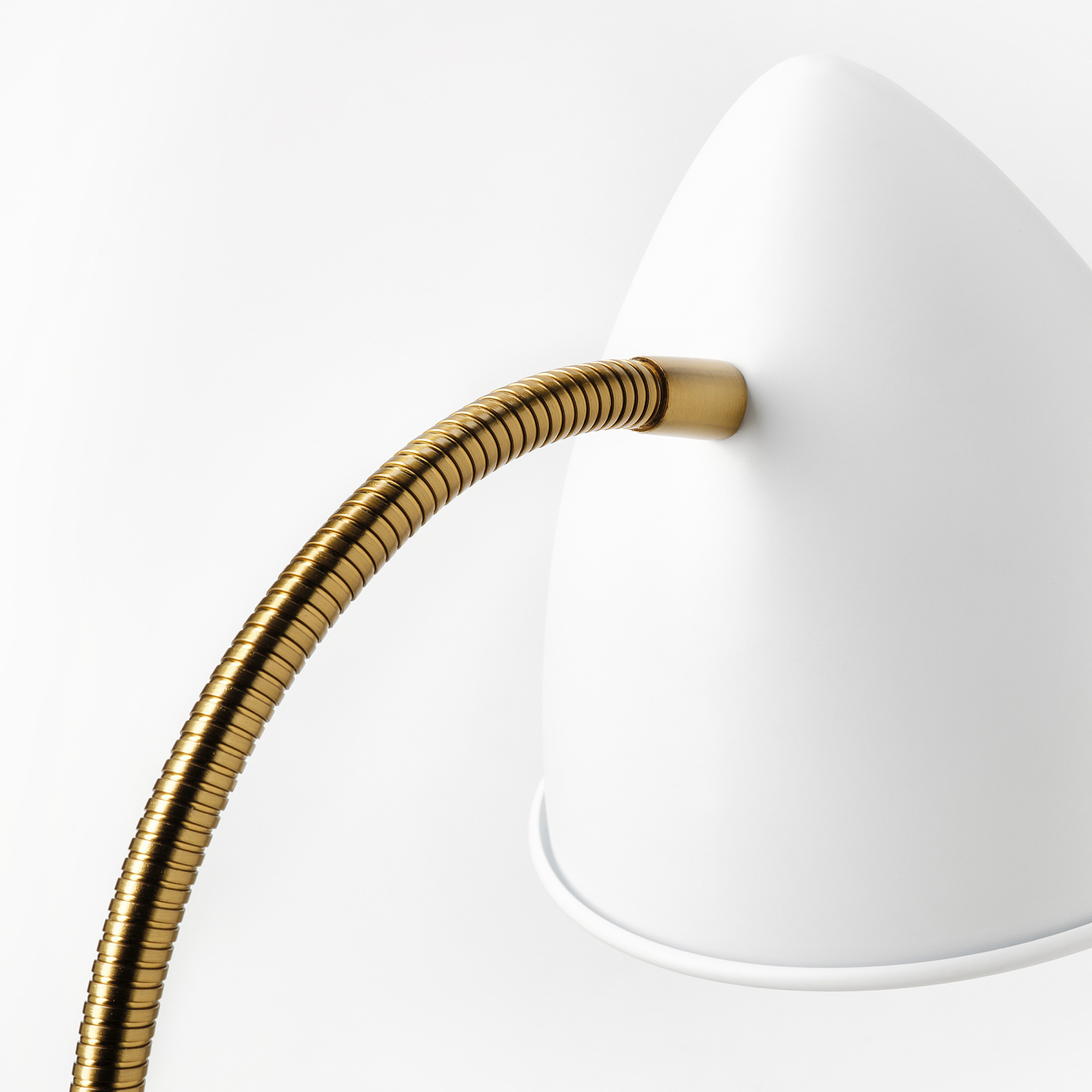 ISNÅLEN LED work lamp white/brass-colour - IKEA