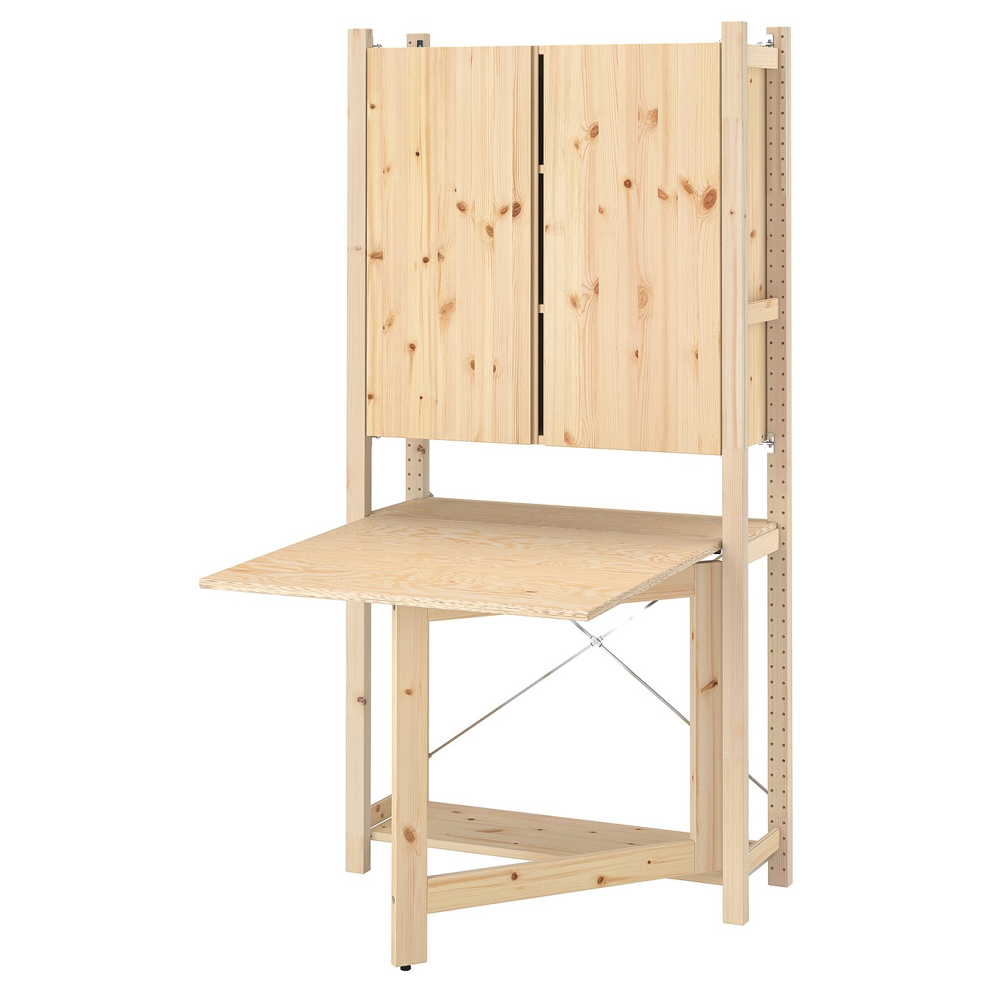 IVAR 1 sec/storage unit w foldable table pine - IKEA