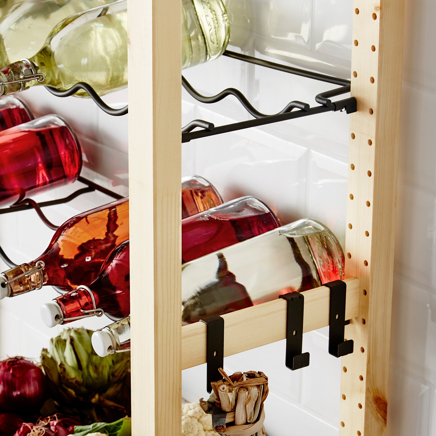 IKEA IVAR 値下げ不可 IVAR shelf unit, pine/metal white, 187/8x113/4x701/2