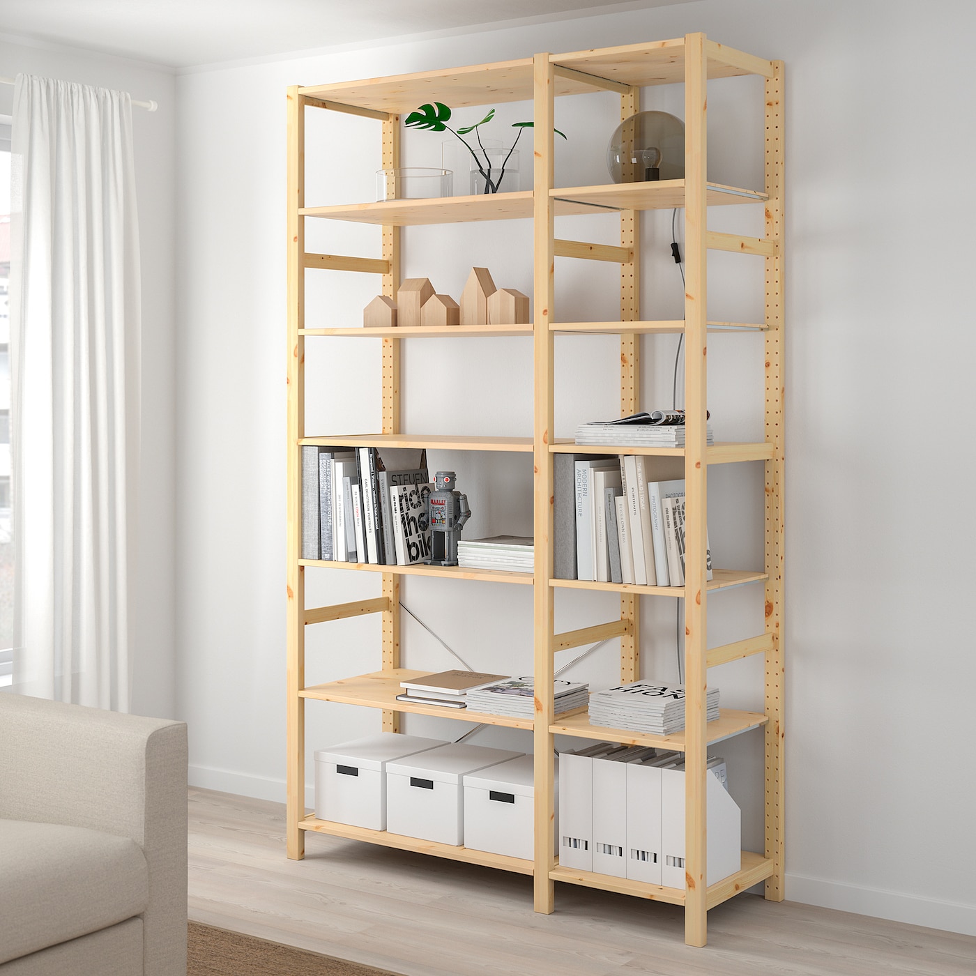 IVAR 2 sections/shelves pine - IKEA