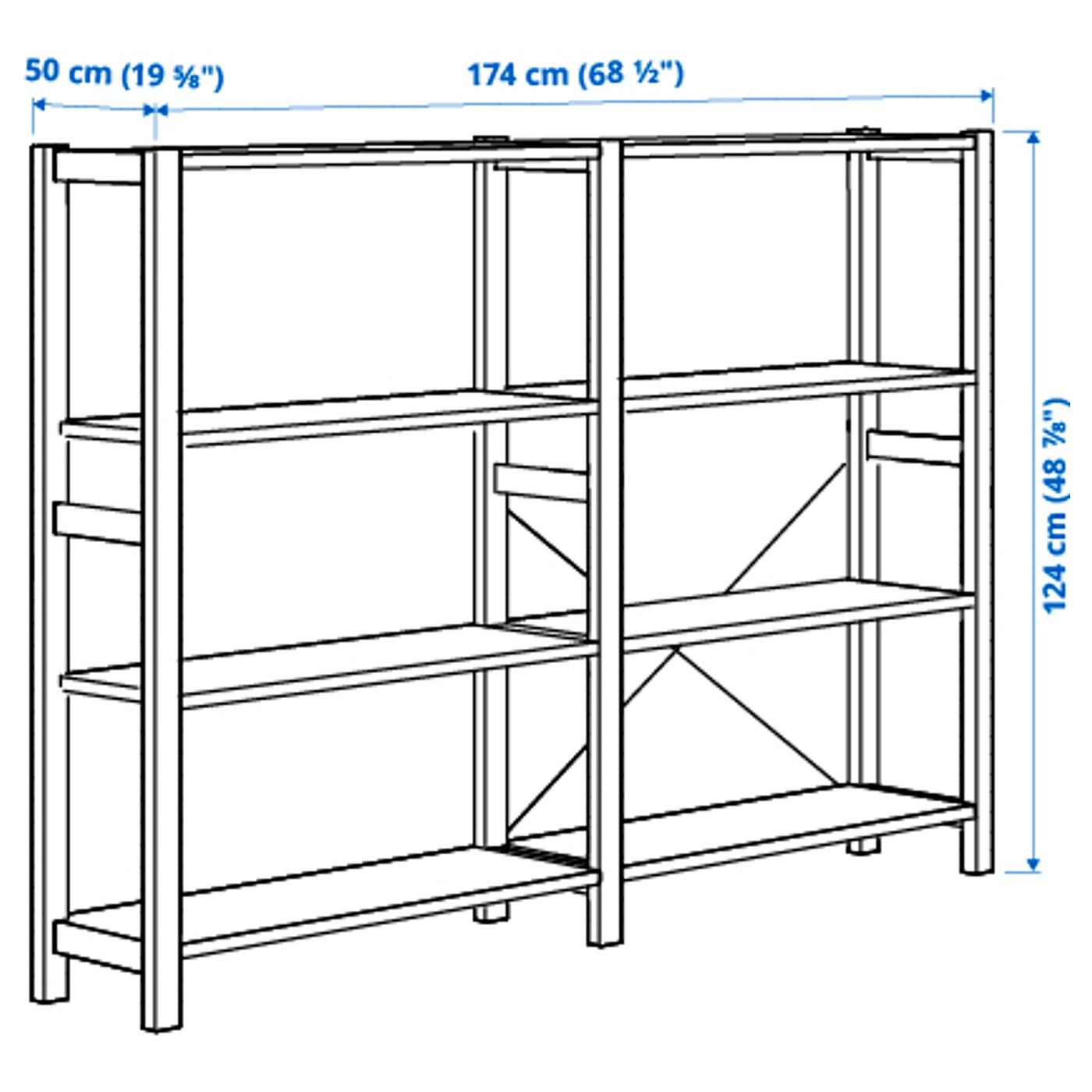 IVAR 2 sections/shelves pine - IKEA