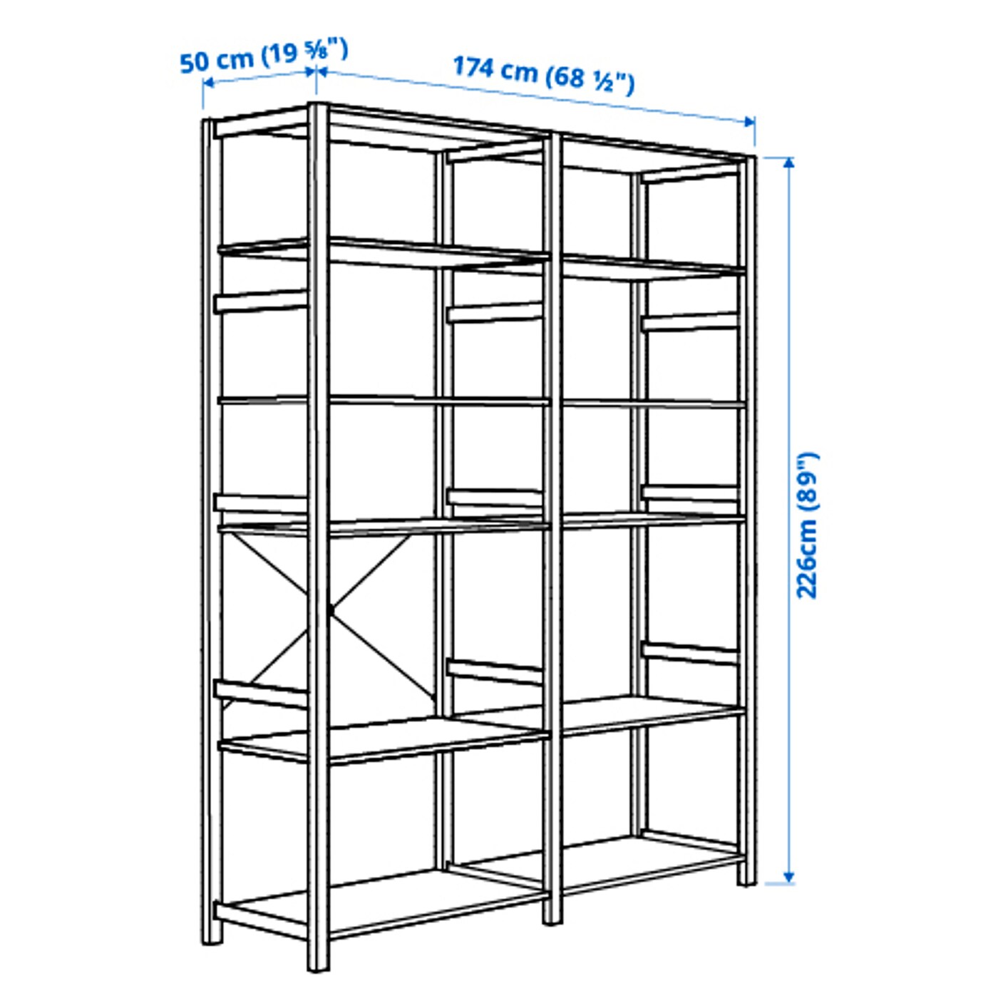 イケア IKEA/イケア クローゼット用6段収納ボックス 吊り下げ式