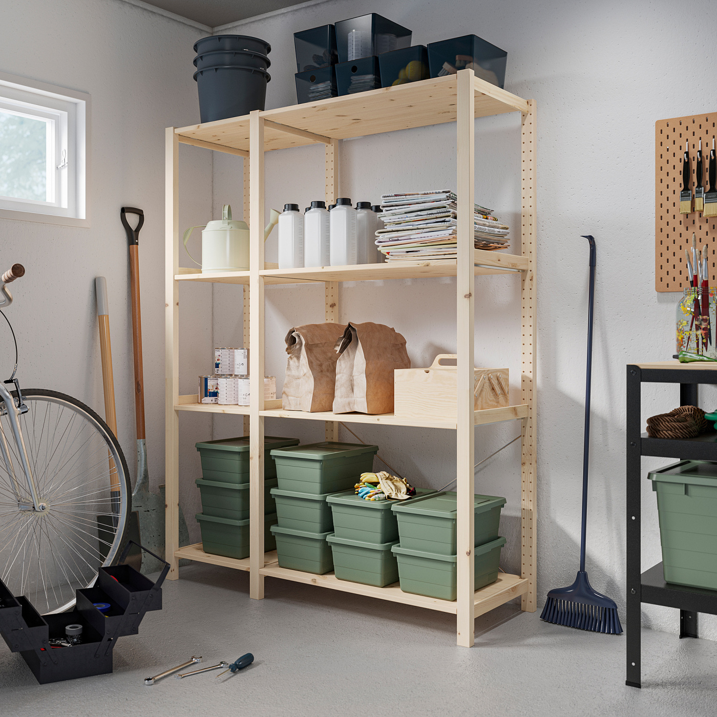 IKEA IVAR 二脚セット　パイン材 IVAR 2 sections/shelves pine - IKEA