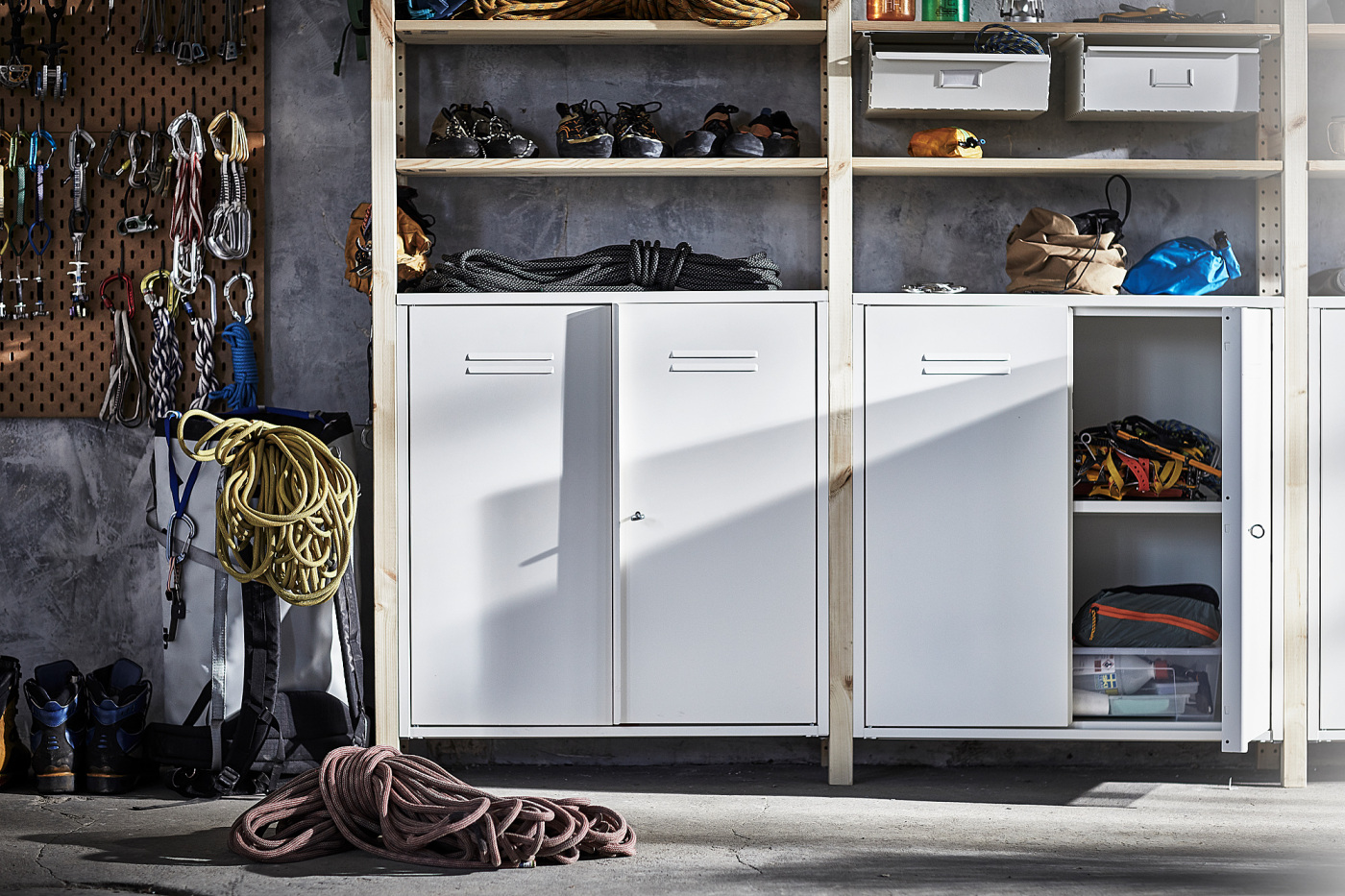 IVAR 3 sections/cabinet/shelves pine/white - IKEA