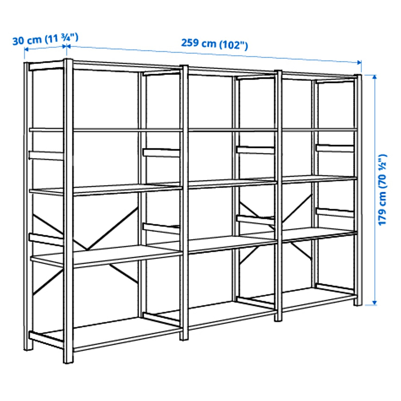 IVAR 3 sections/shelves pine - IKEA