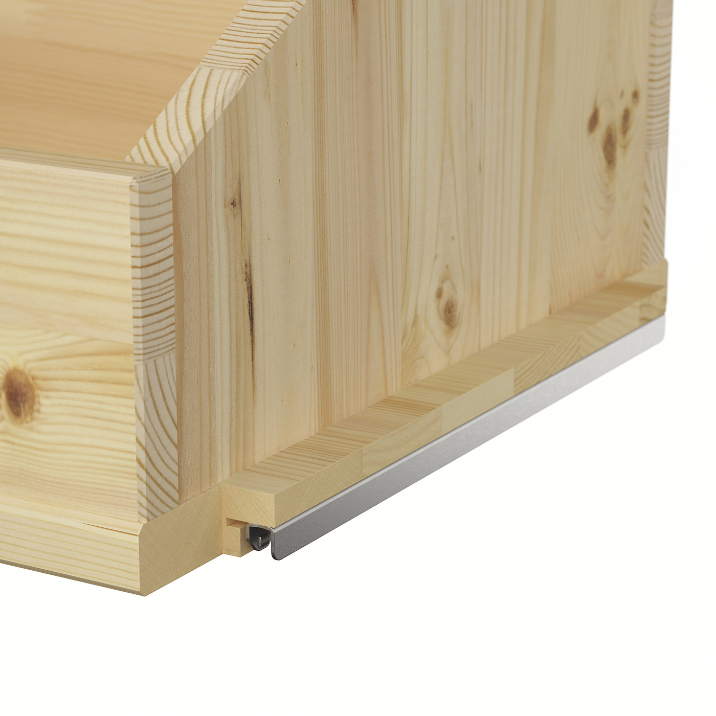 IVAR box shelf with divider pine - IKEA