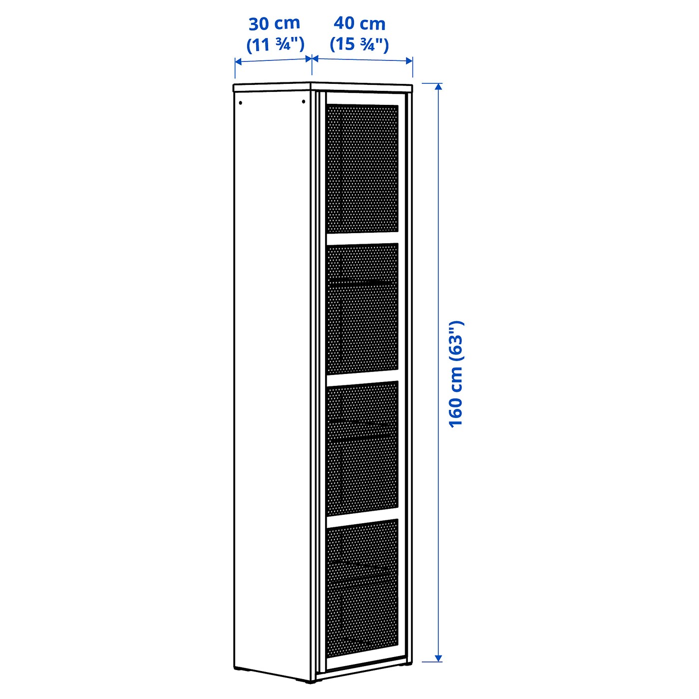IKEA IVAR 値下げ不可 IVAR cabinet with door grey mesh - IKEA