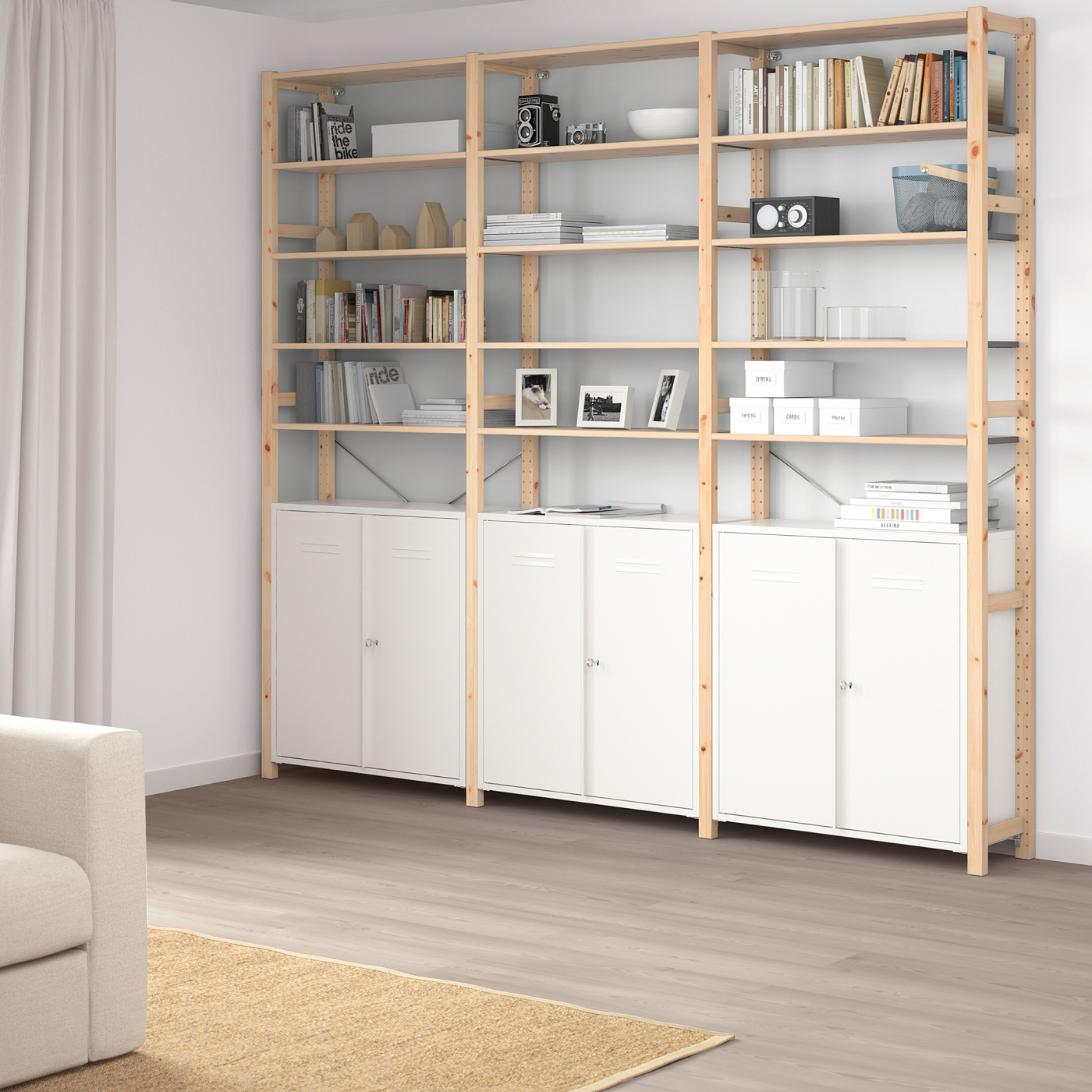 IVAR cabinet with doors white - IKEA