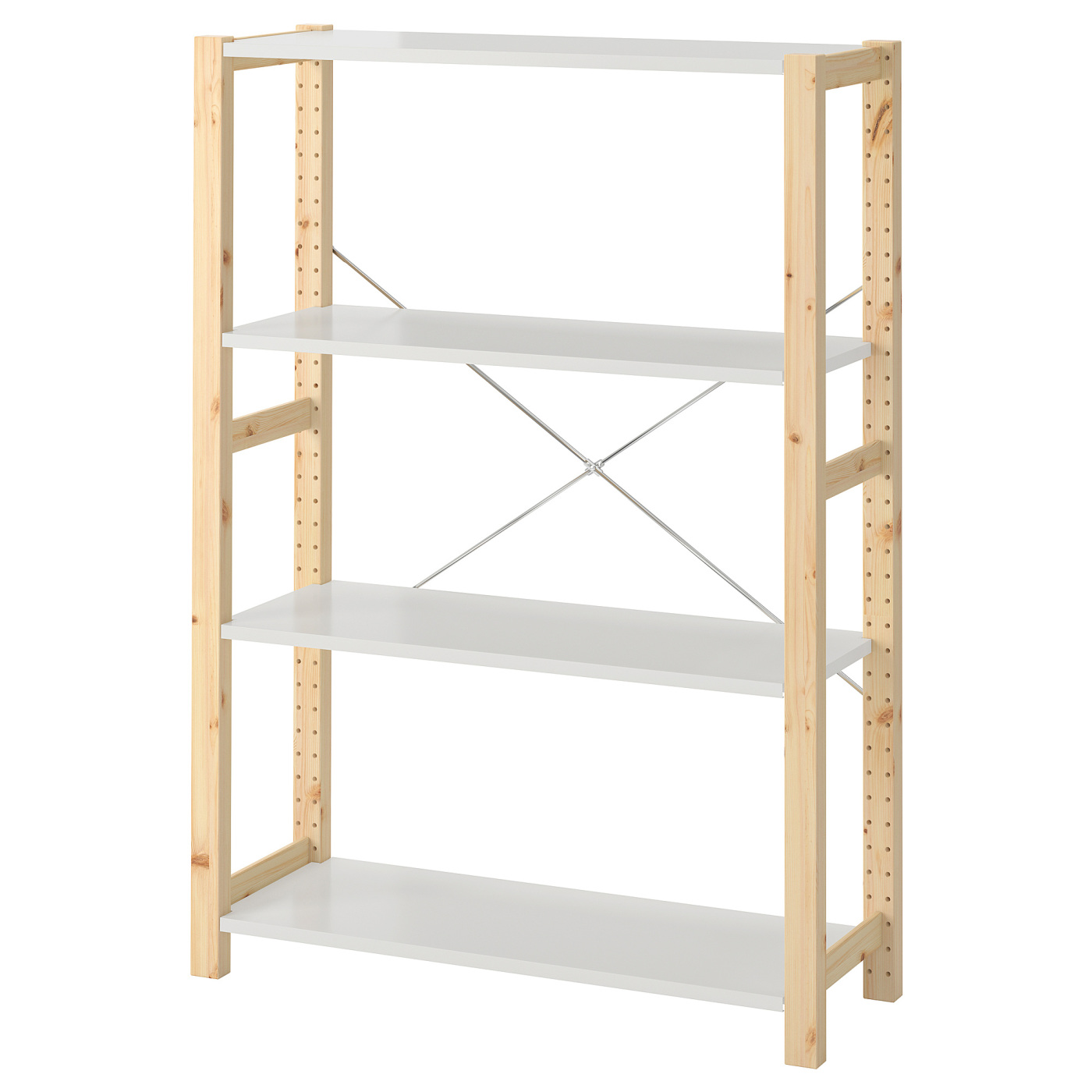 IVAR shelving unit pine/metal white - IKEA