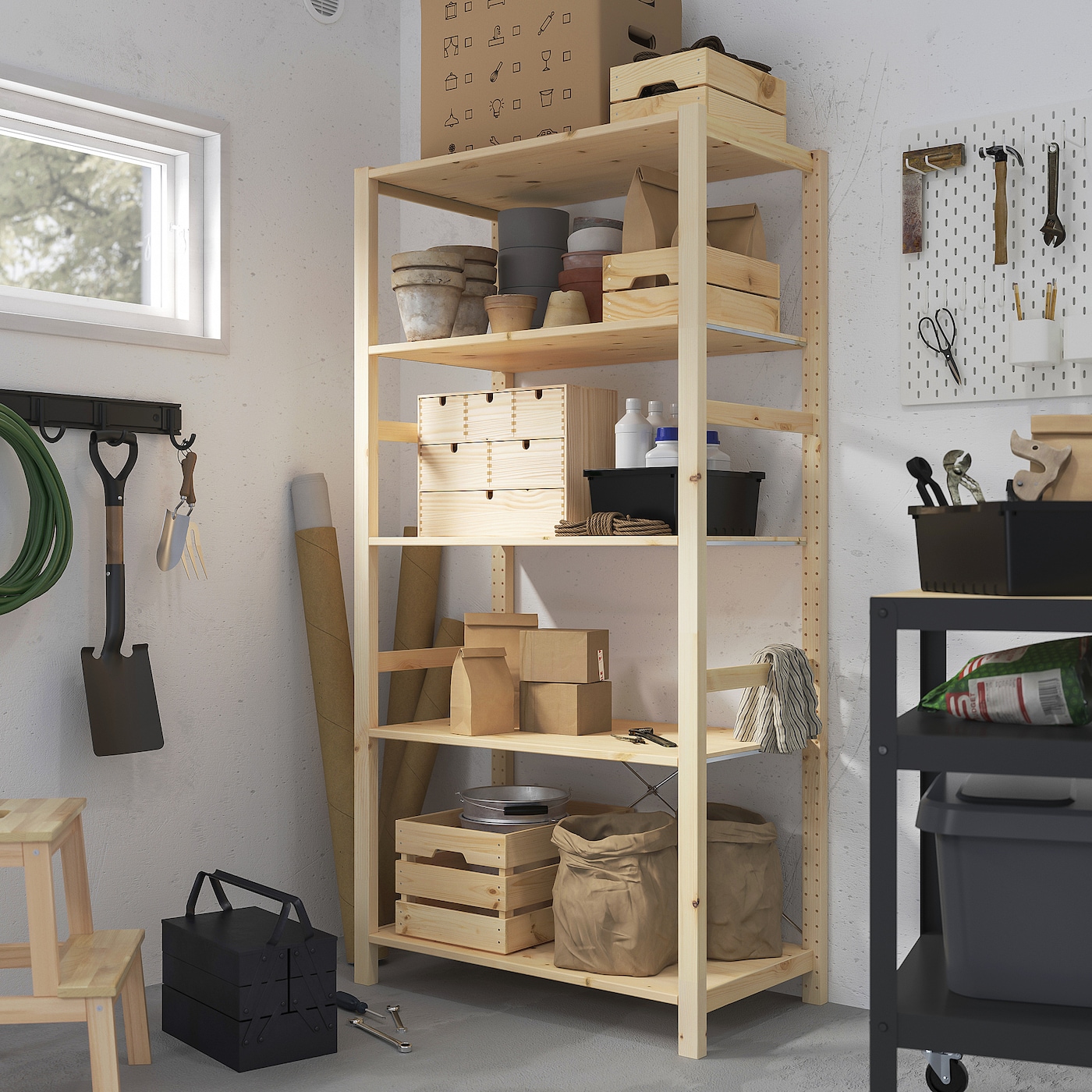 IKEA IVAR 値下げ不可 IVAR door, dark gray/felt, 161/2x325/8