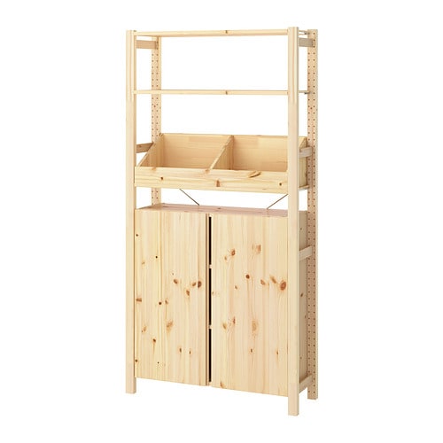 IKEA IVAR 値下げ不可 IVAR box shelf with divider pine - IKEA