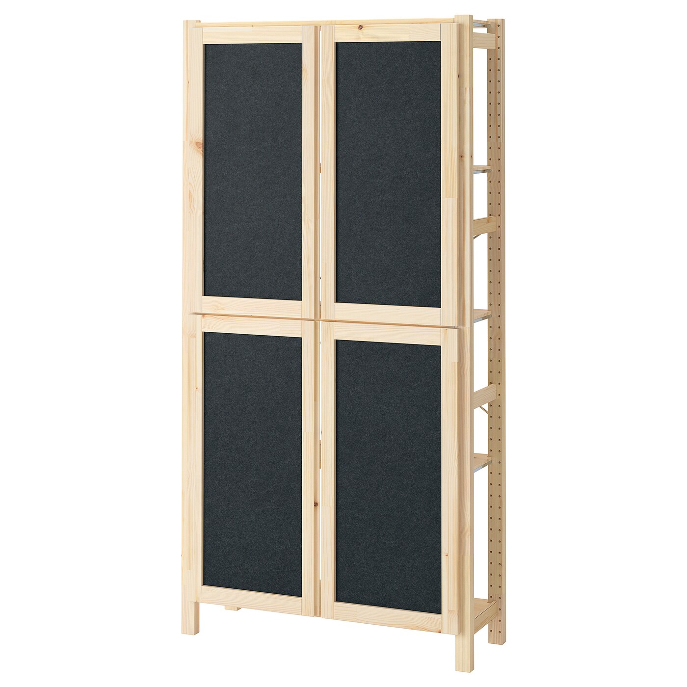 IKEA IVAR 値下げ不可 IVAR shelving unit with doors pine/felt - IKEA