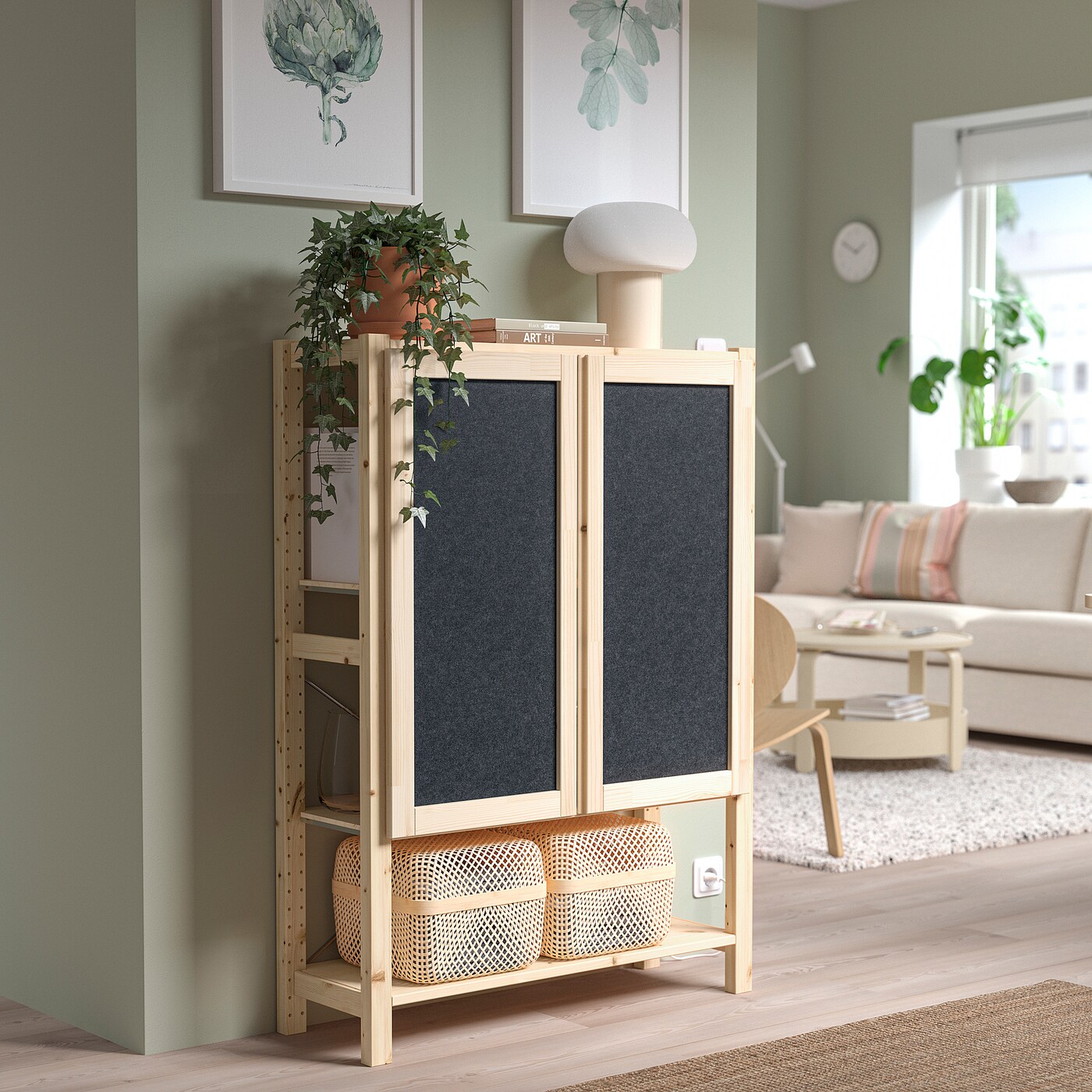 IKEA IVAR 値下げ不可 IVAR door, dark gray/felt, 161/2x325/8