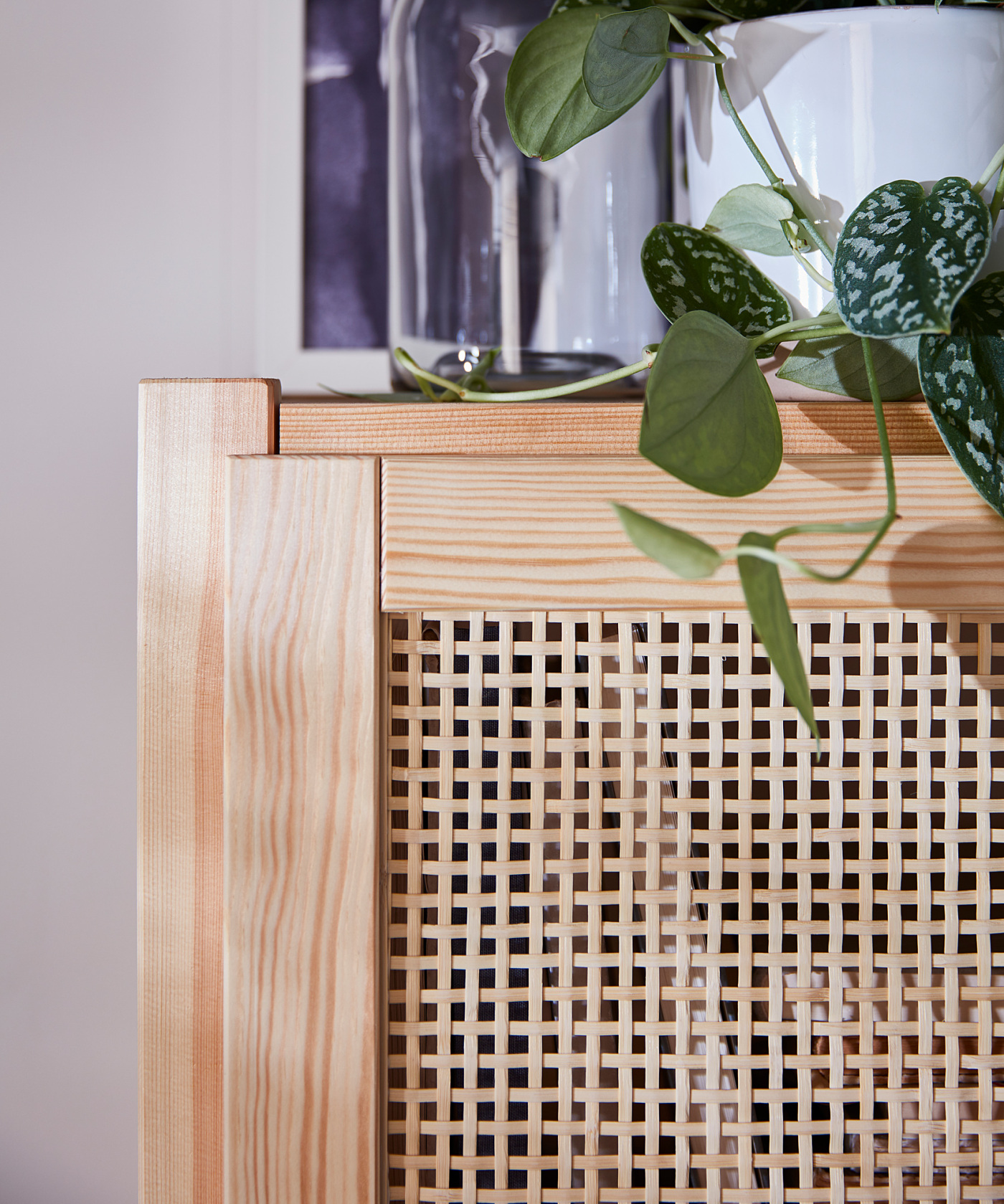 【廃盤品】IKEA IVAR ラタン風キャビネット 扉のみ IVAR shelving unit with doors pine - IKEA